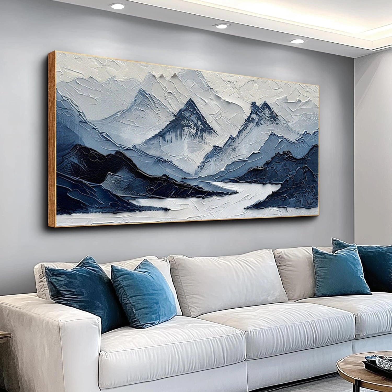 Abstract Mountain Textured Canvas Art #WT254