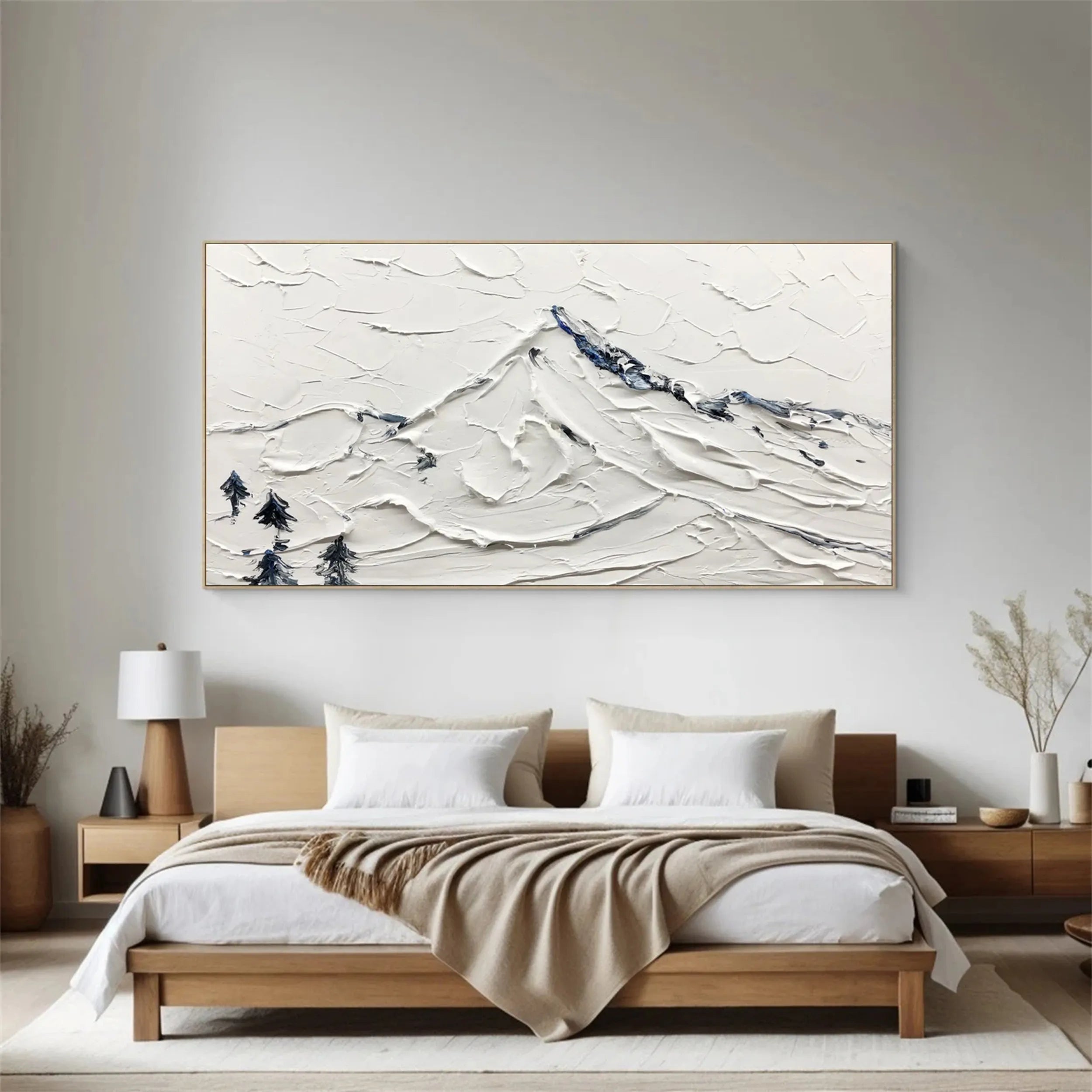 White Textured Minimalist Wall Art #WT115