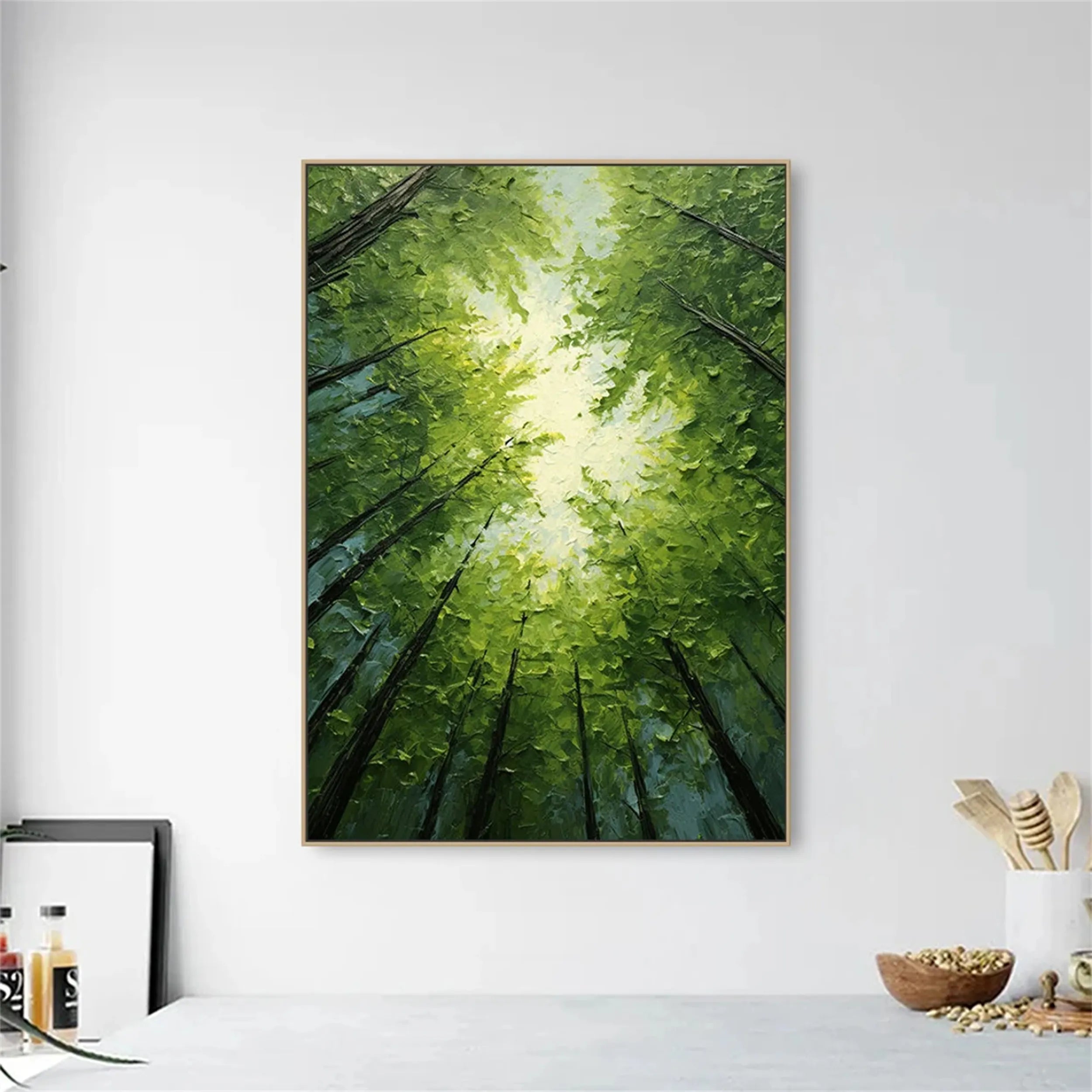 Green Textured Minimalist Wall Art #GT031