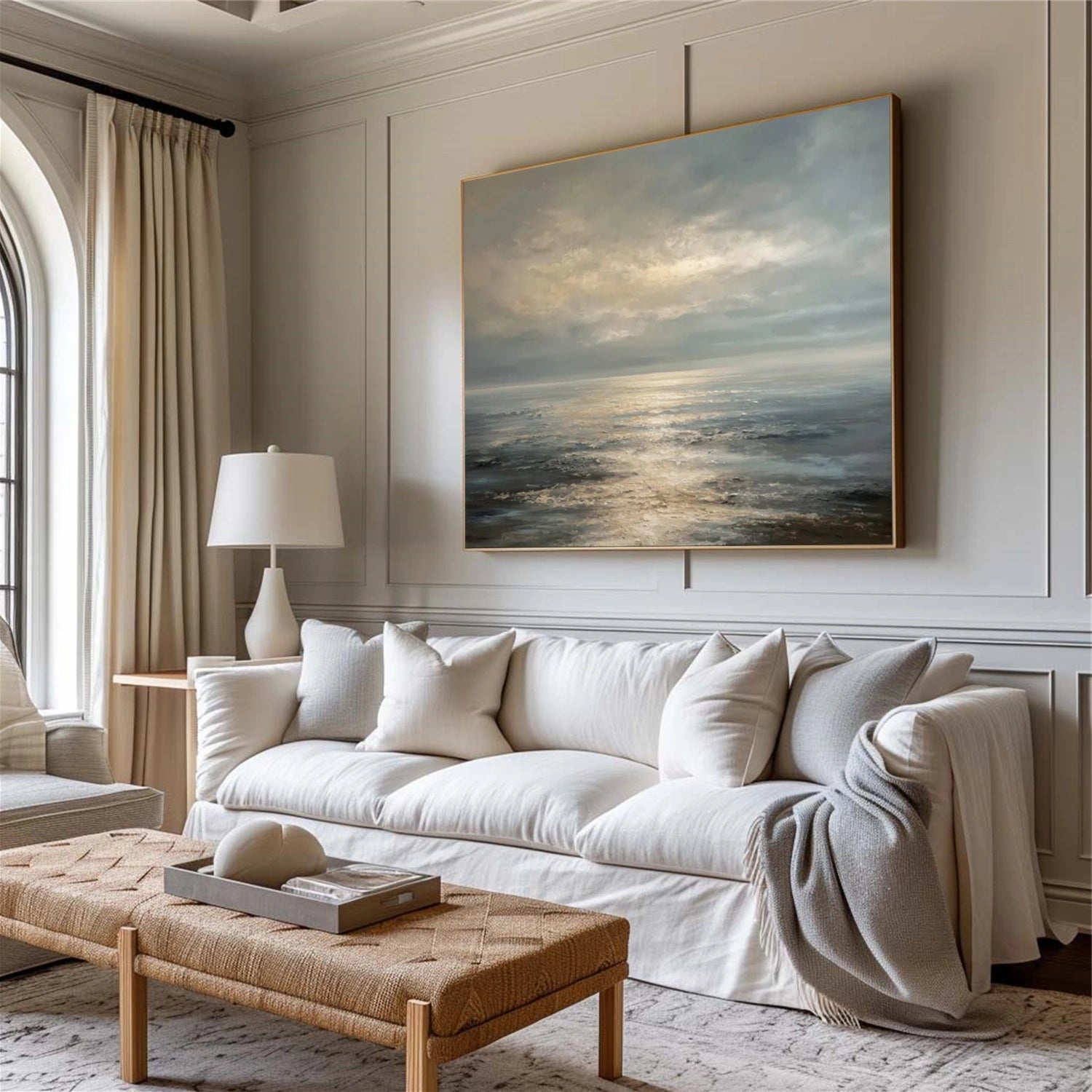 Sky And Ocean Abstract Wall Art #SO346