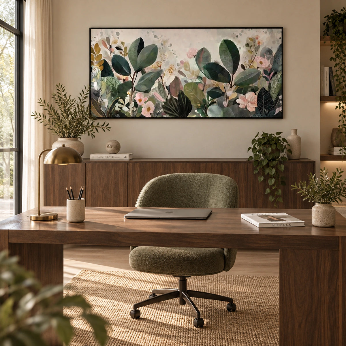 Tree And Flower Abstract Wall Art #TF228