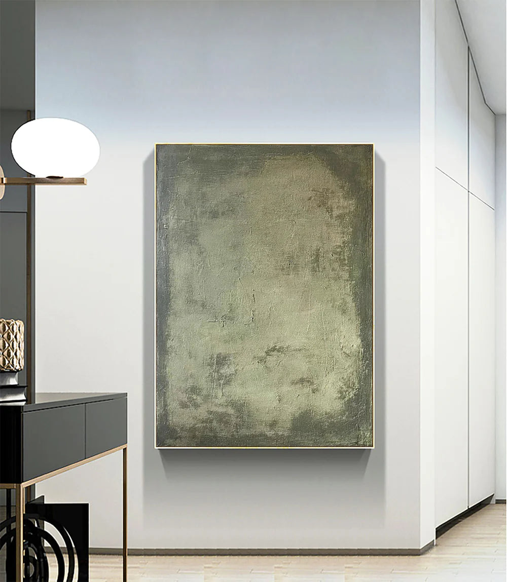 Green Textured Minimalist Wall Art #GT039