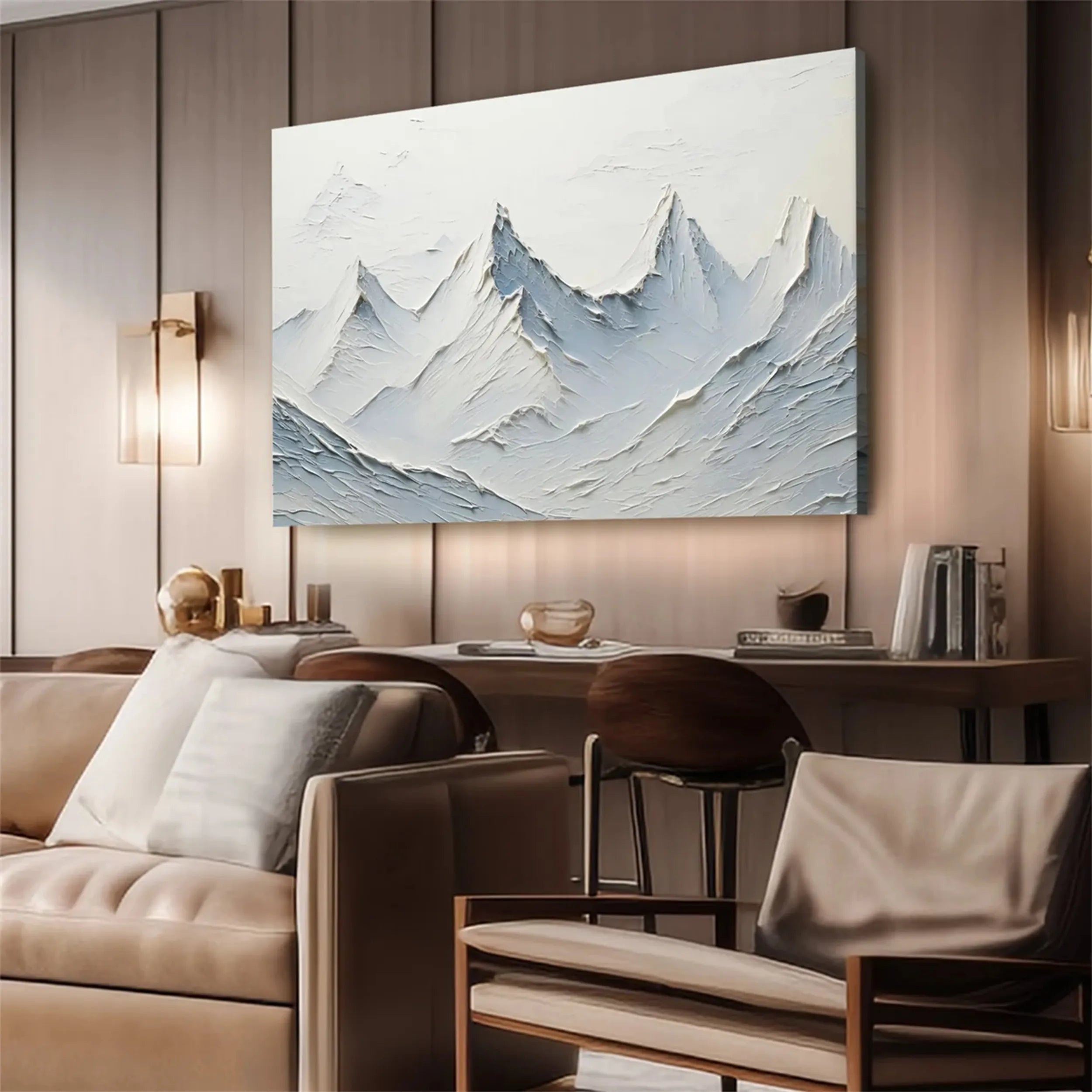 White Textured Minimalist Wall Art #WT123