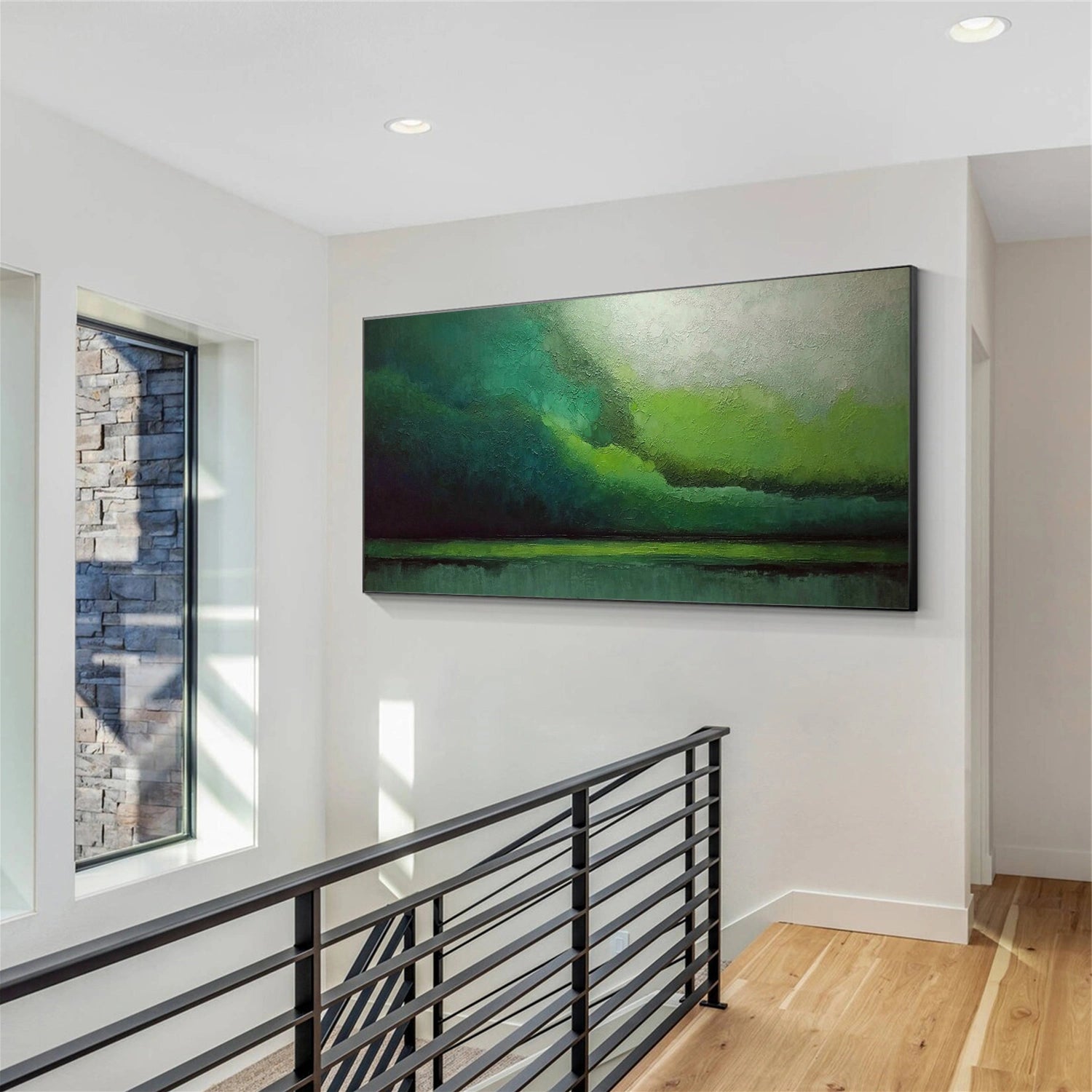 Green Abstract Wall Art #AW240