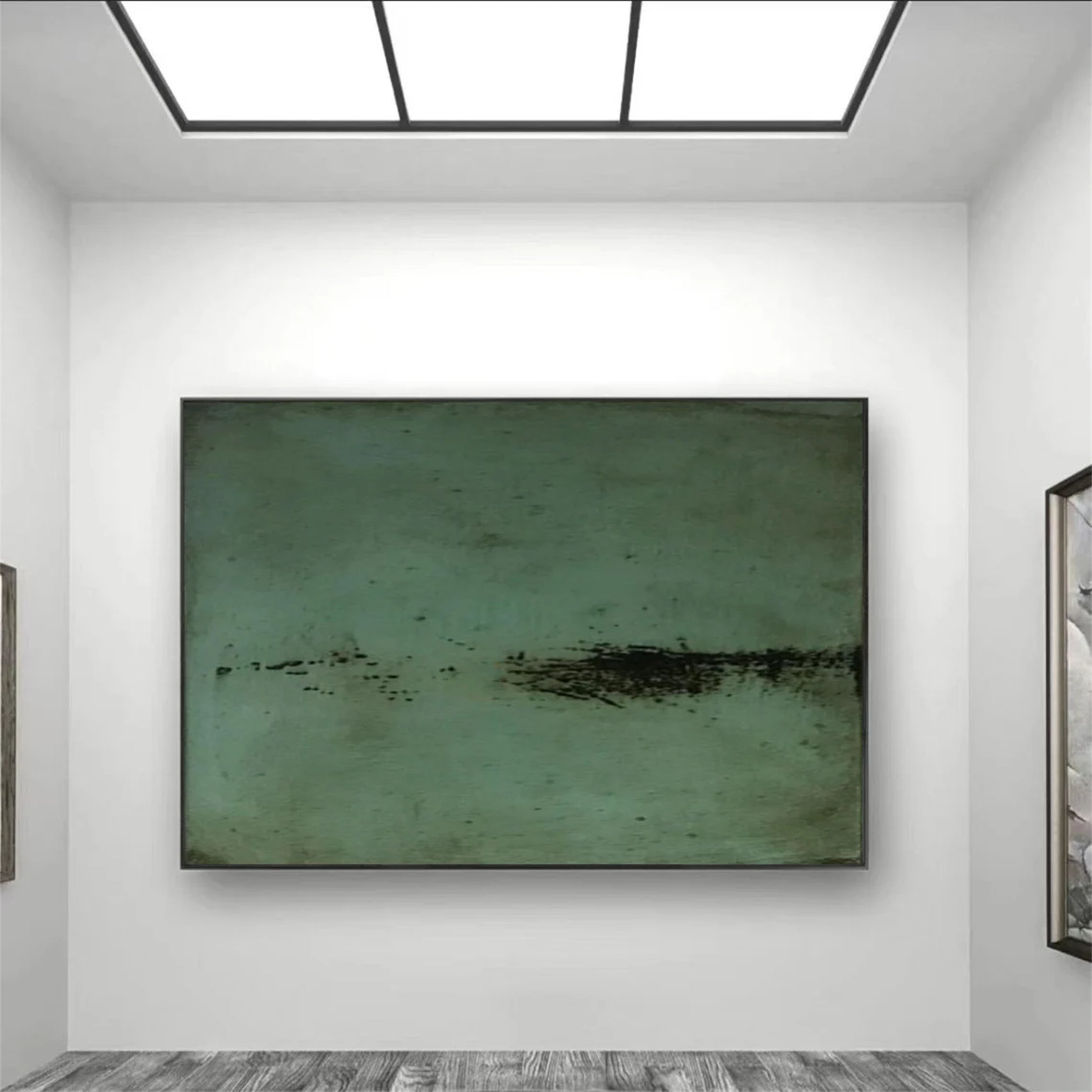 Green Textured Minimalist Wall Art #GT034