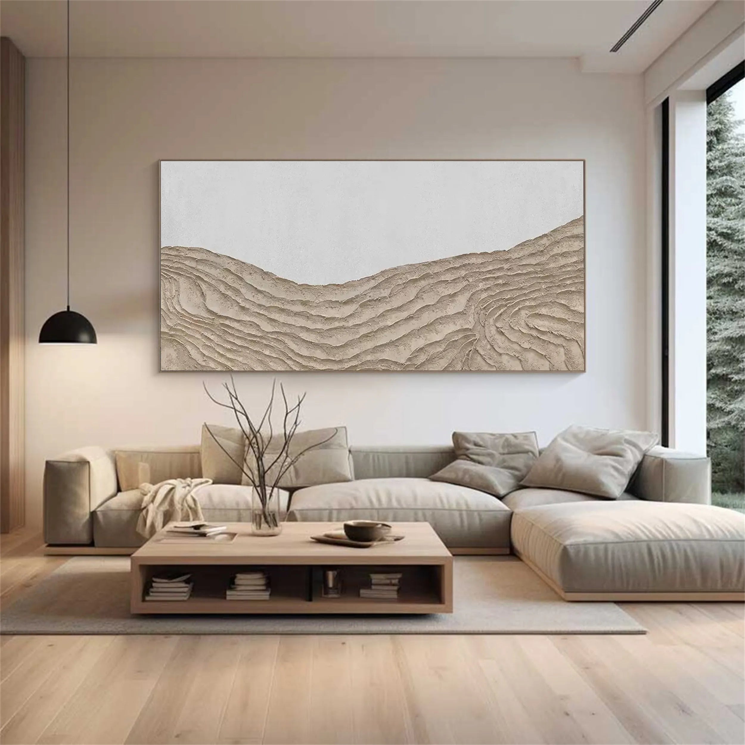 White Textured Minimalist Wall Art #WT099