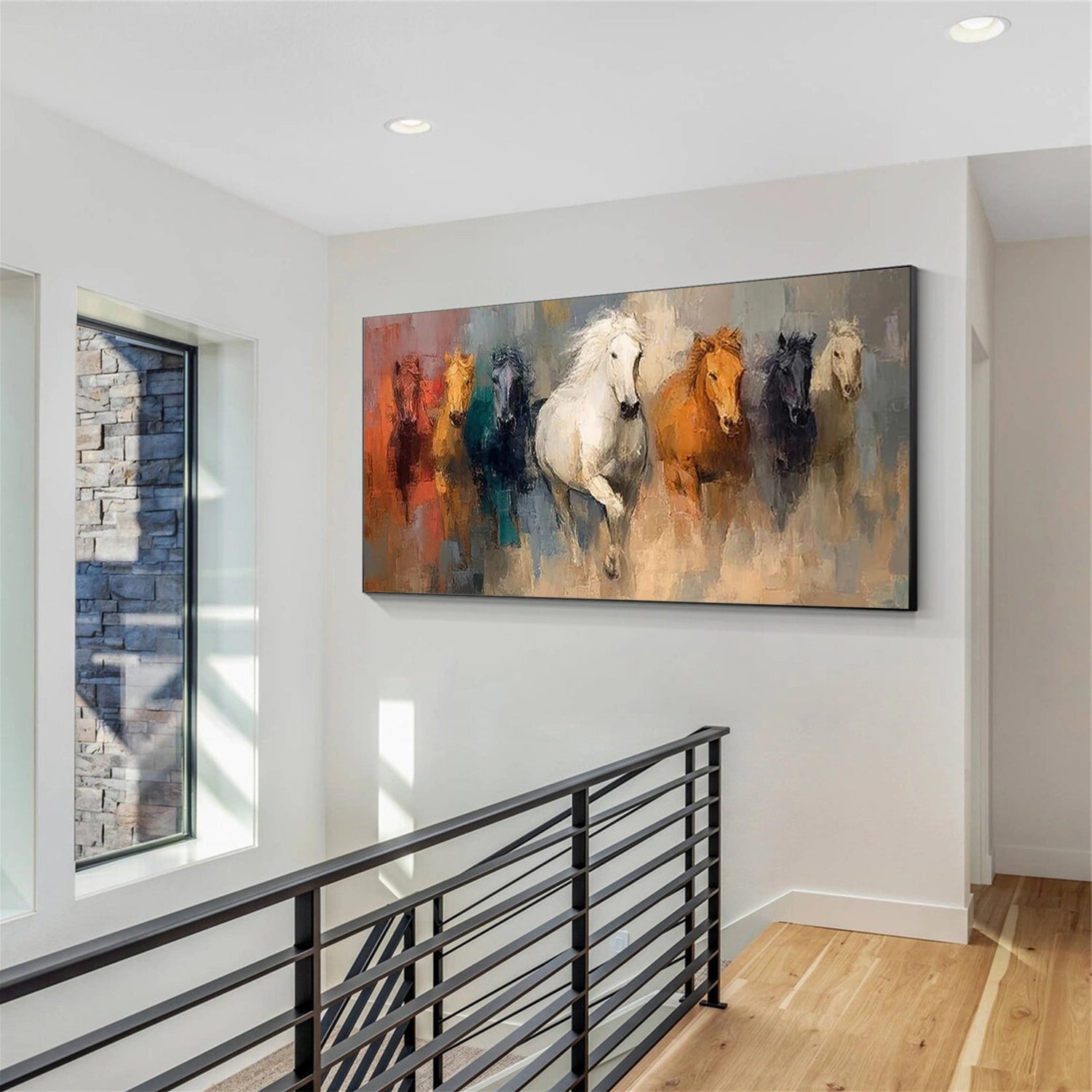 Abstract Animal Art Horse Wall Art #AT078