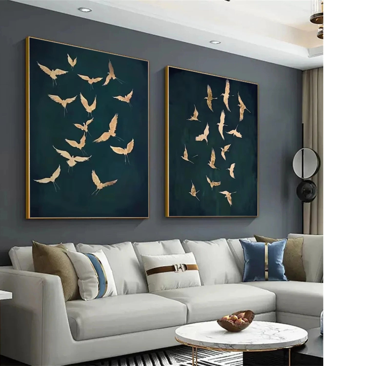 Abstract Animal Art Bird Wall Art Set of 2 #AT075