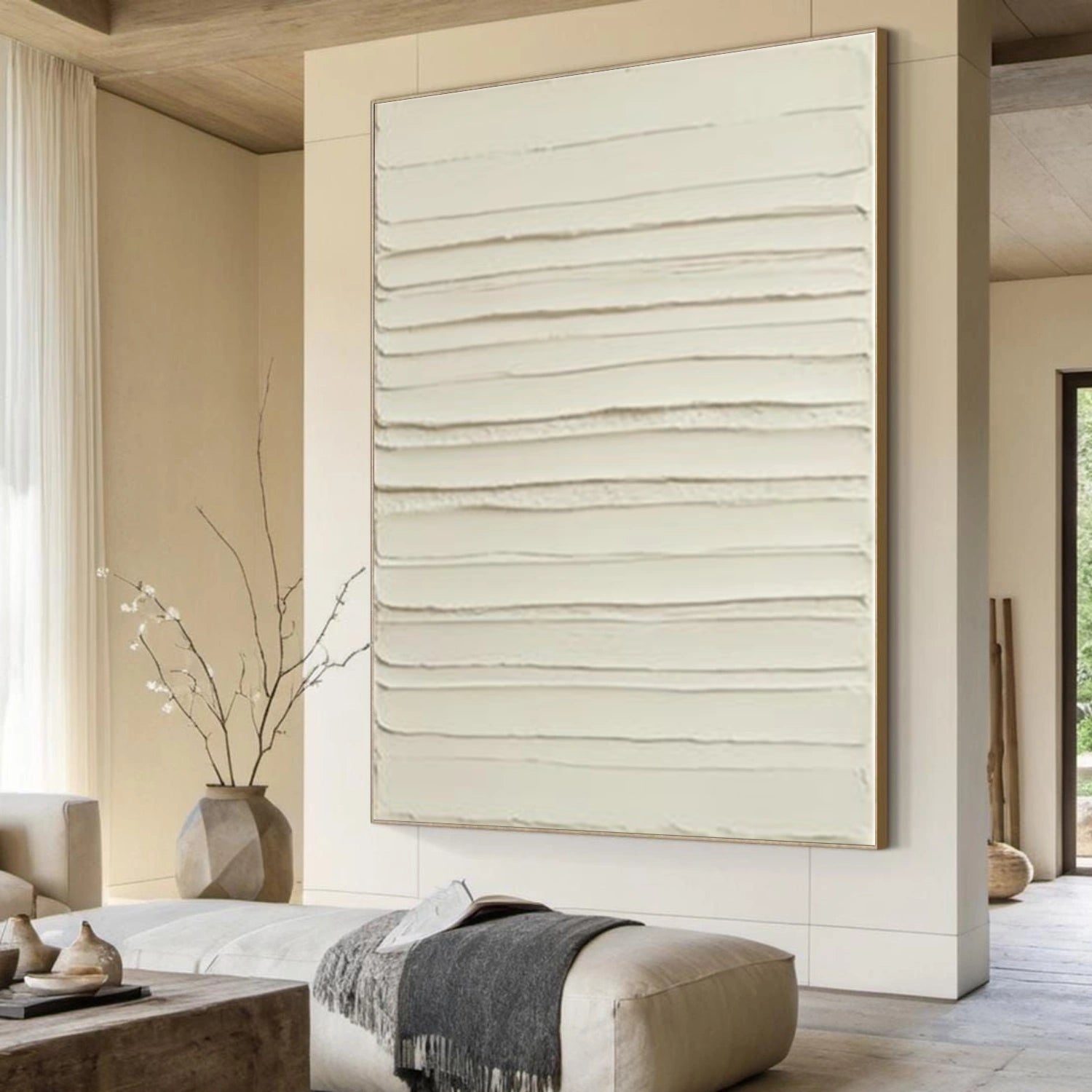 Beige Textured Minimalist Wall Art#WT234
