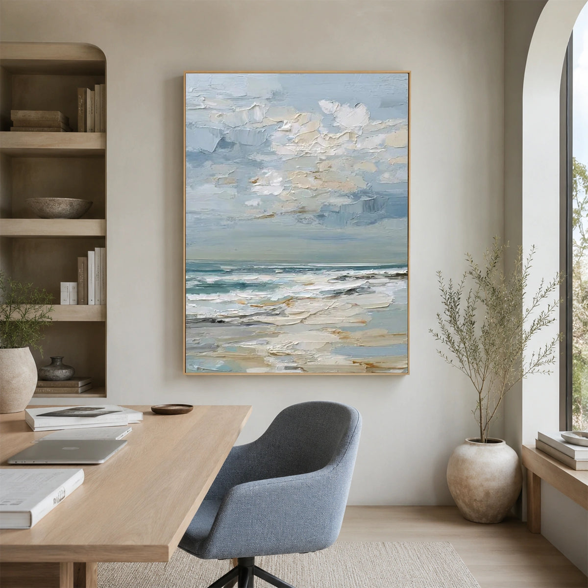 Sky And Ocean Abstract Wall Art #SO450