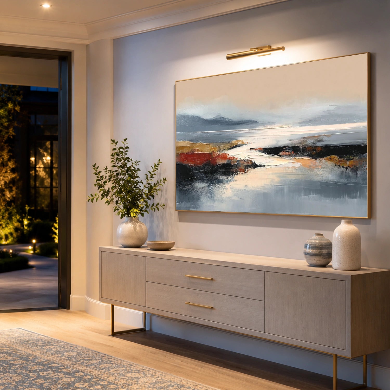 Sky And Ocean Abstract Wall Art #SO433