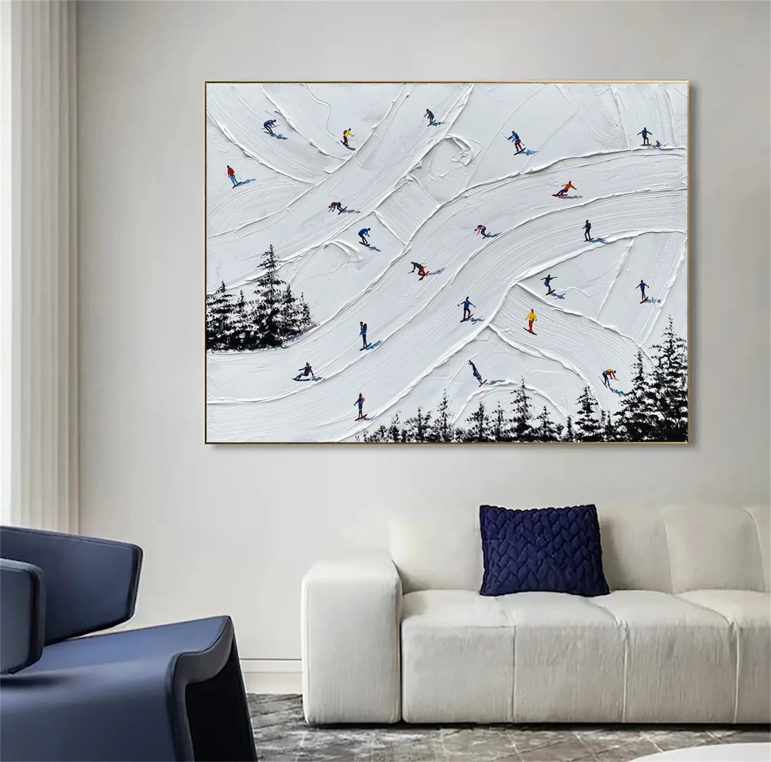 White Textured Minimalist Wall Art #WT159