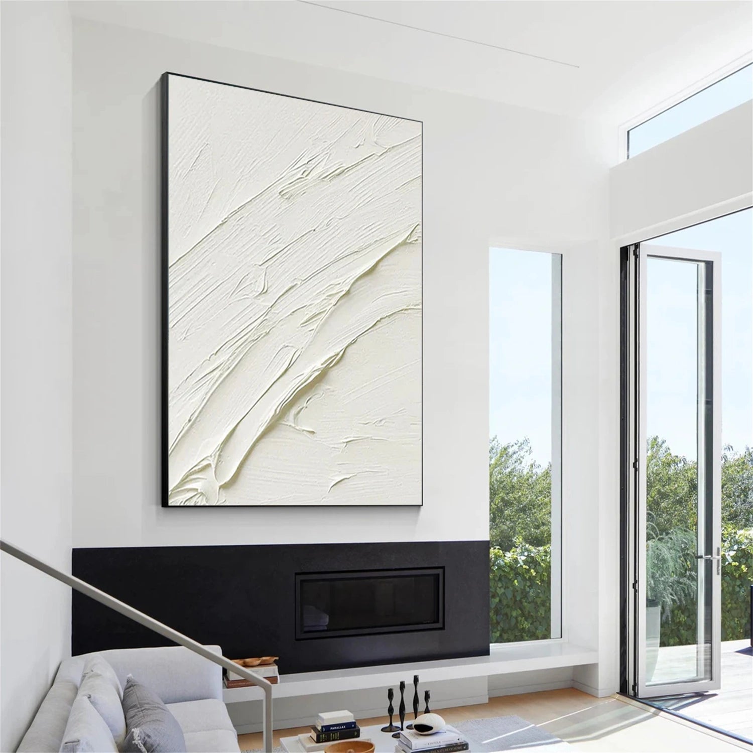 White Textured Minimalist Wall Art #WT020