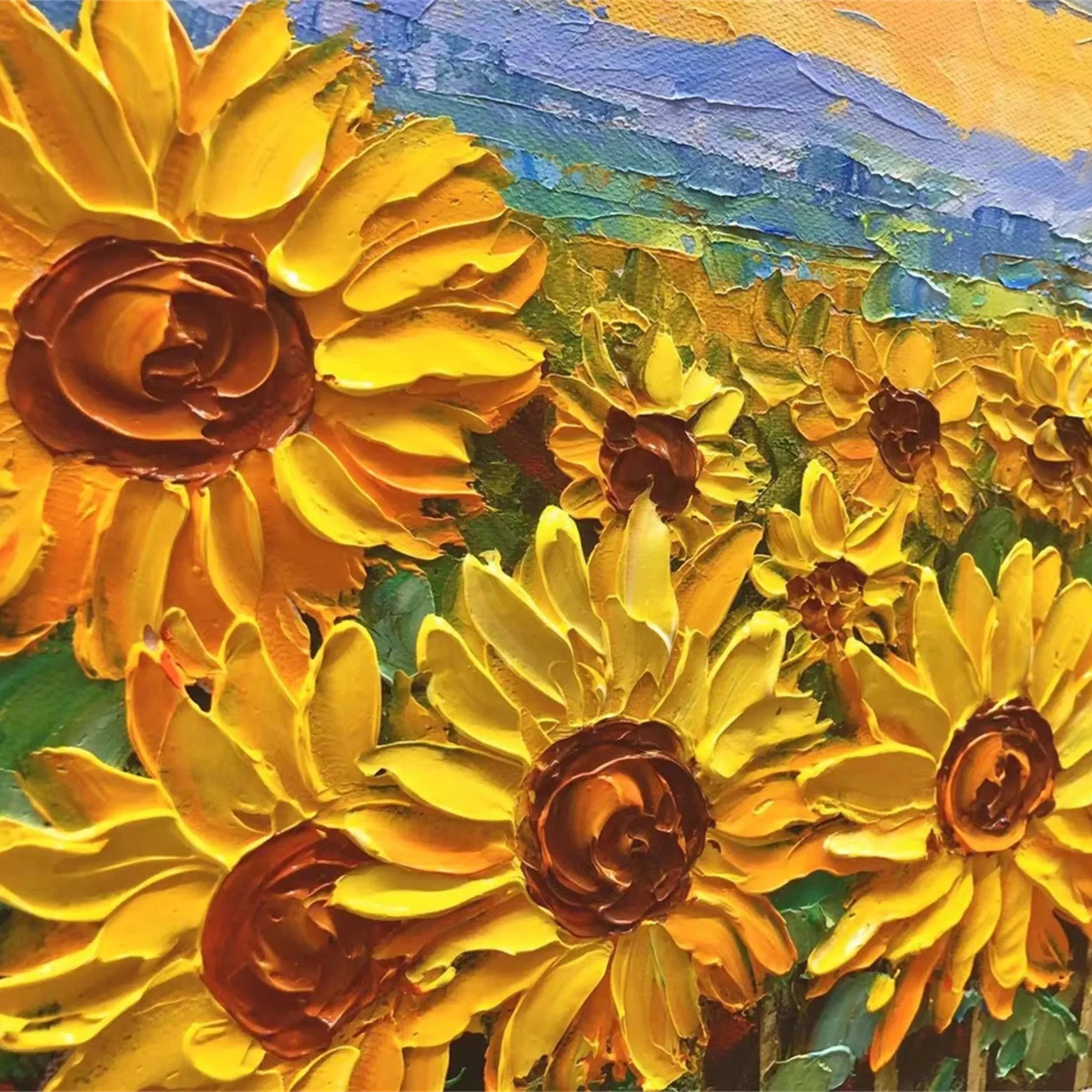 Colorful Tree And Flower Painting #TF058