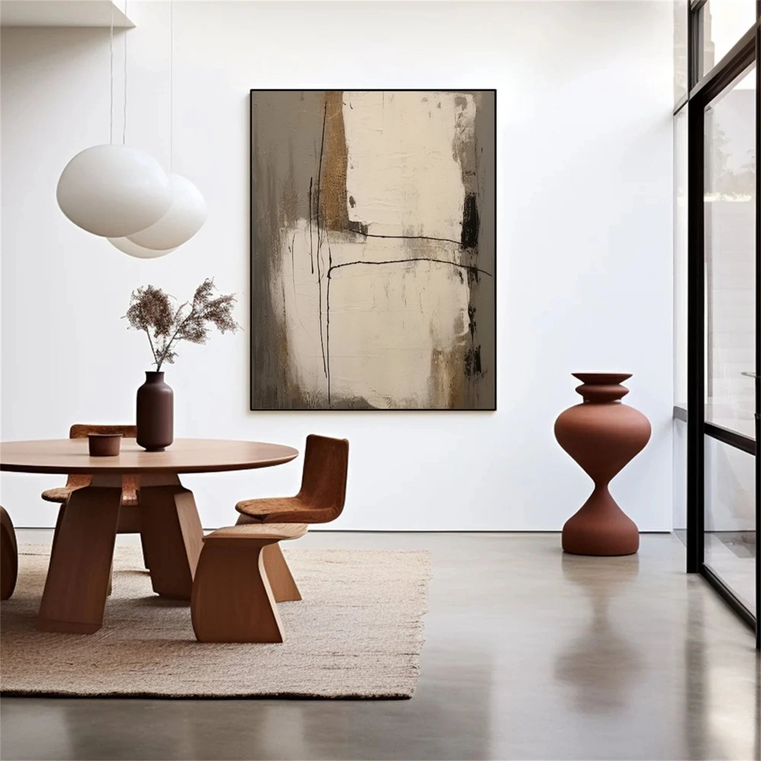 Wabi Sabi Abstract Canvas Art #WA189