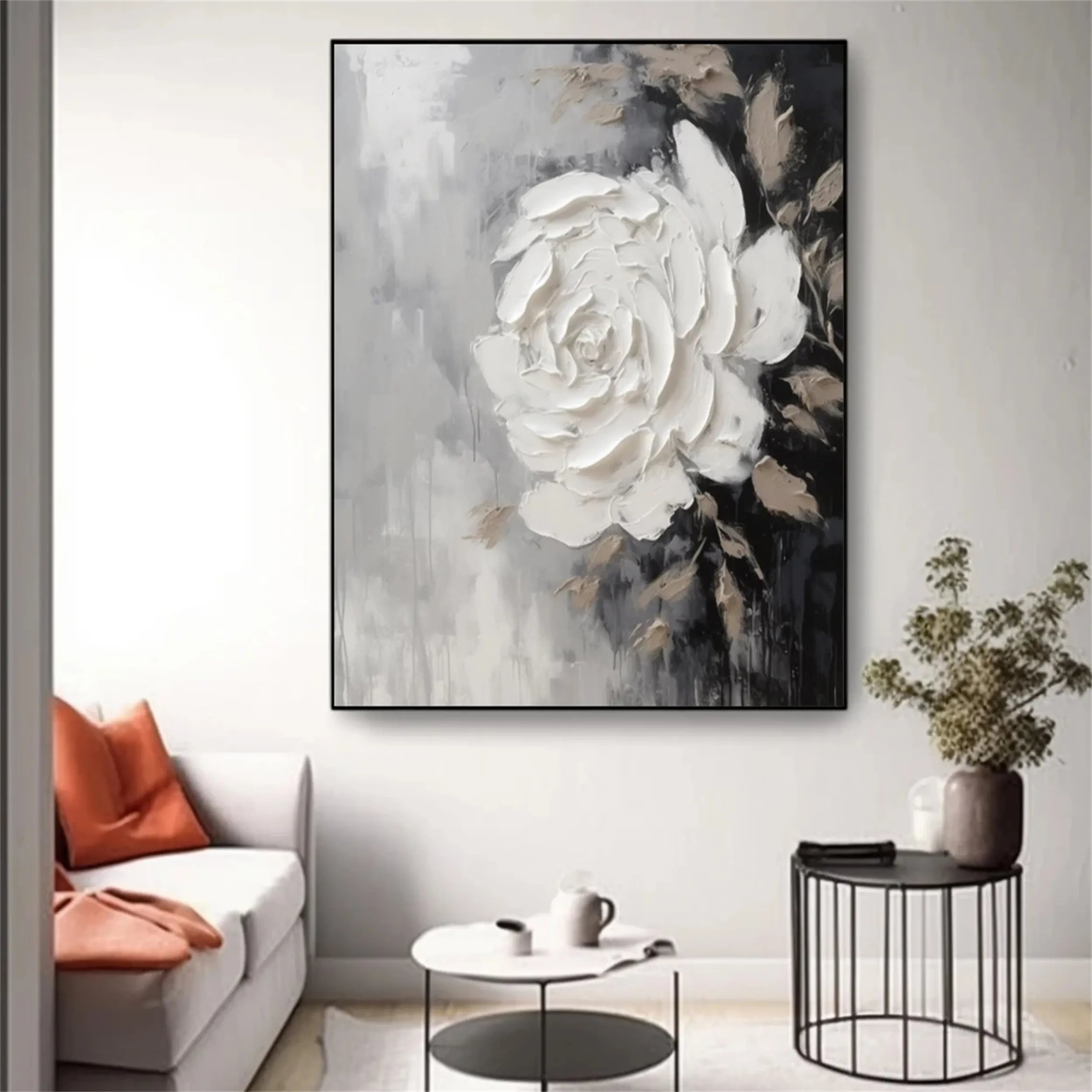 Colorful Tree And Flower Painting #TF033