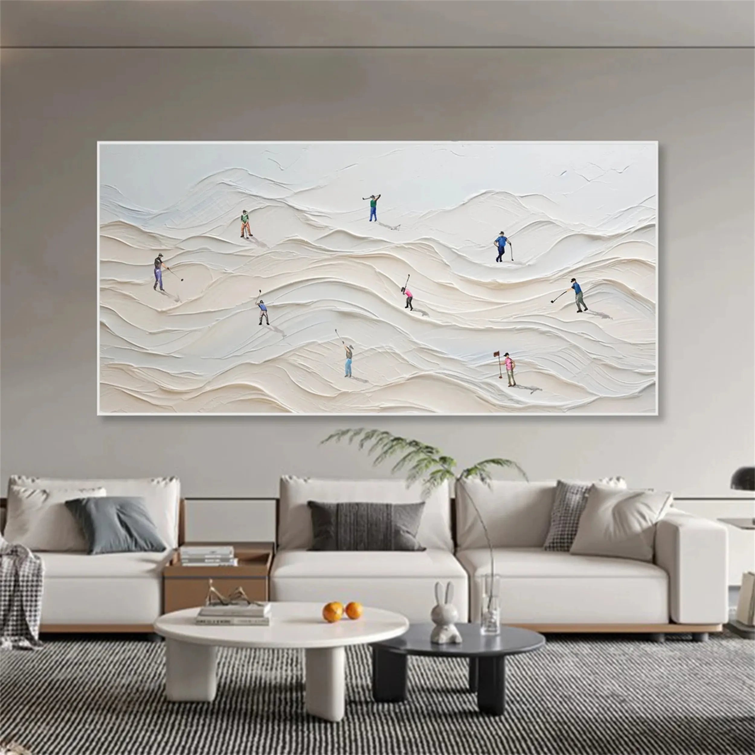 White Textured Minimalist Wall Art #WT151