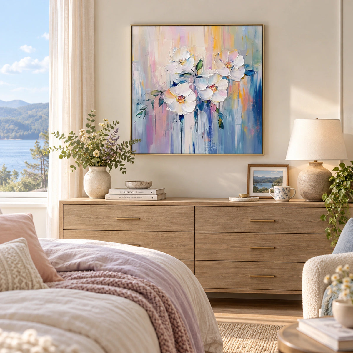 Tree And Flower Abstract Wall Art #TF237