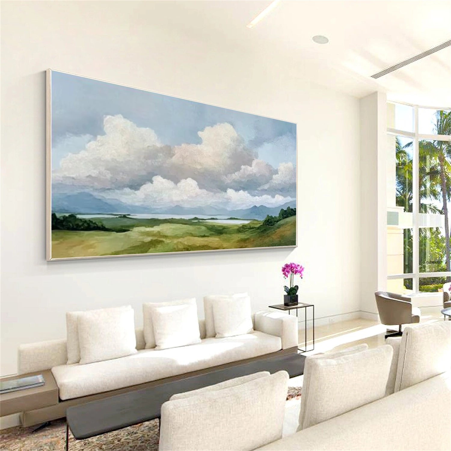 Sky And Ocean Abstract Wall Art #SO356