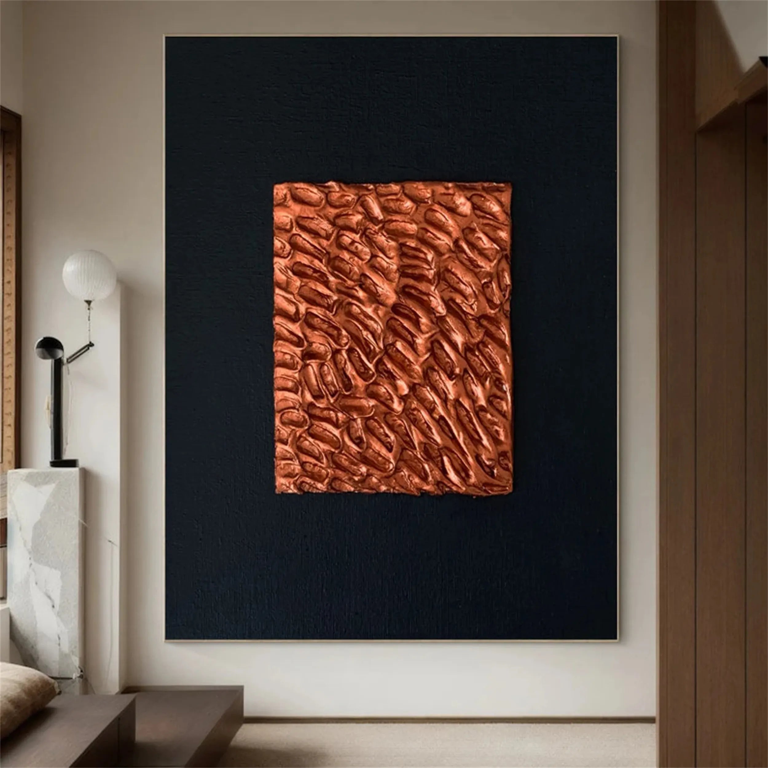 Black Textured Minimalist Wall Art #BT062