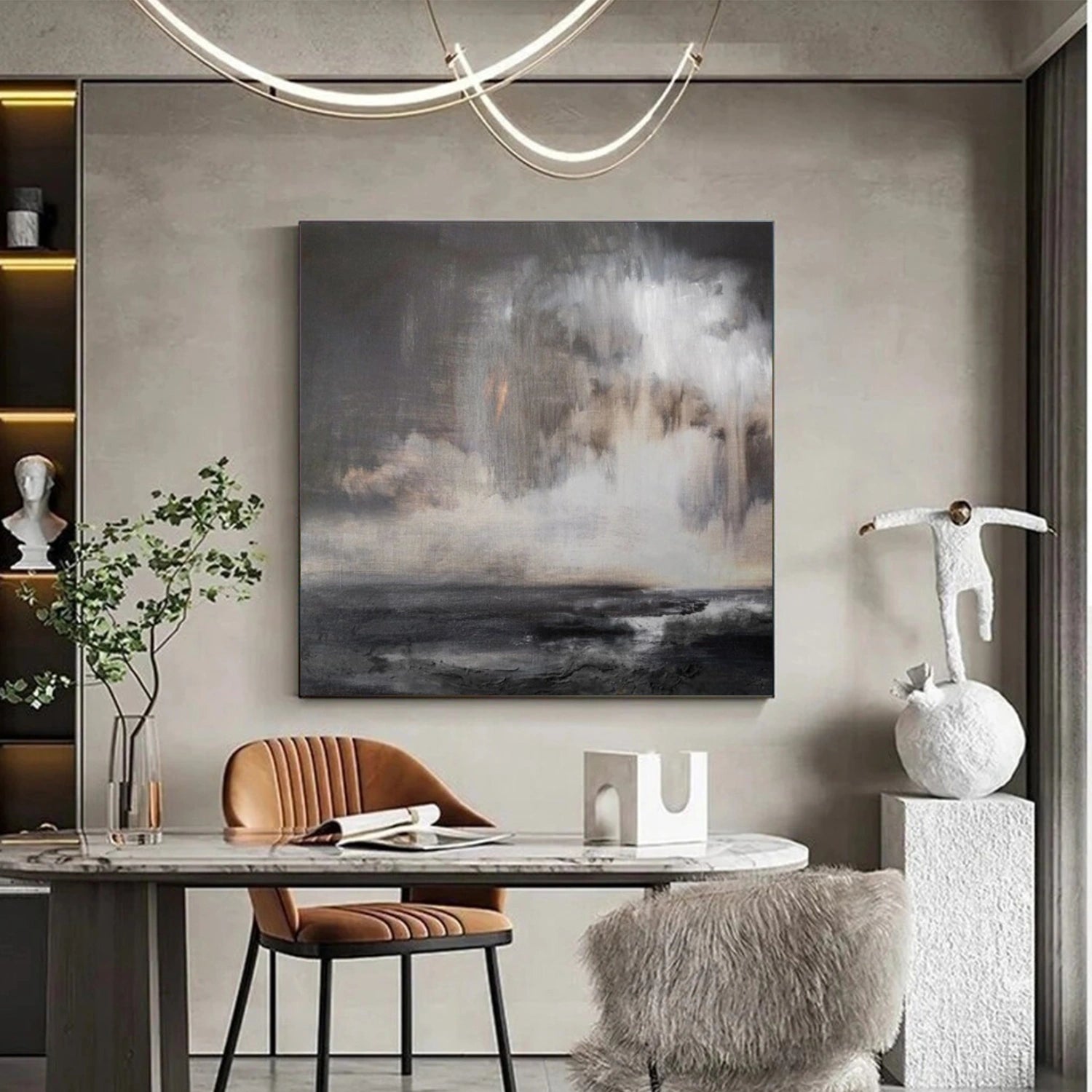 Sky And Ocean Abstract Wall Art #SO299