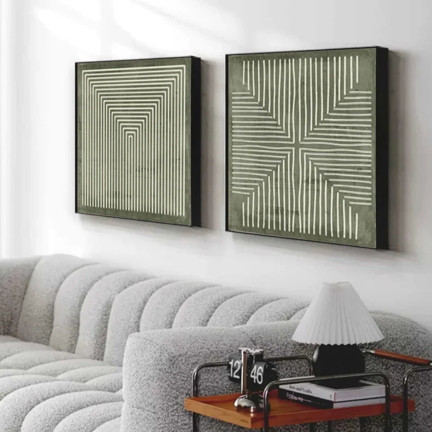 Wabi Sabi Abstract Textured Canvas Art Set of 2 #WA206
