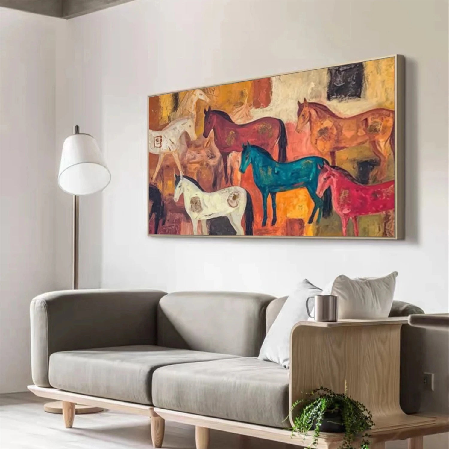 Abstract Animal Art Horse Wall Art #AT048