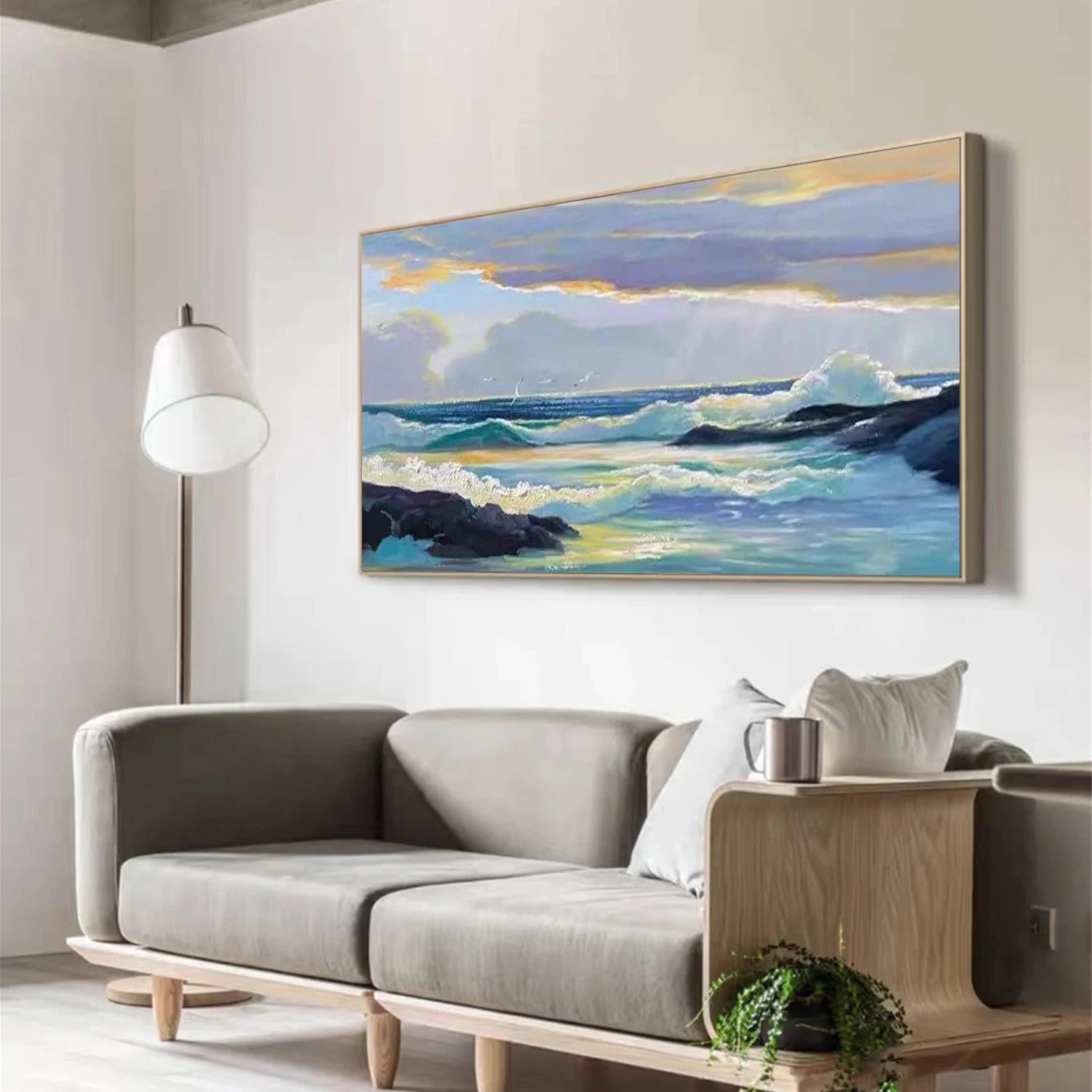 Sky And Ocean Abstract Wall Art #SO287