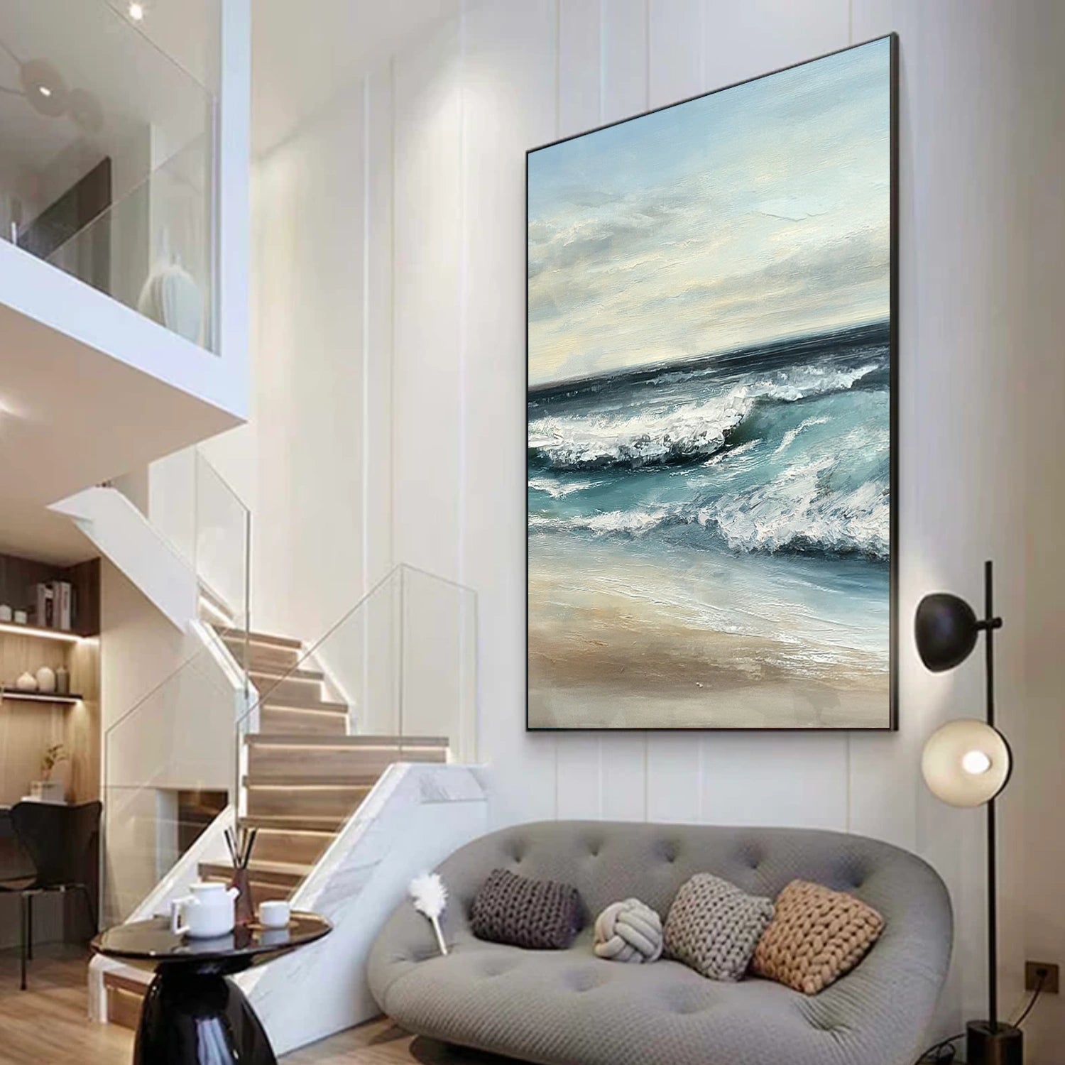 Sky And Ocean Abstract Wall Art #SO324