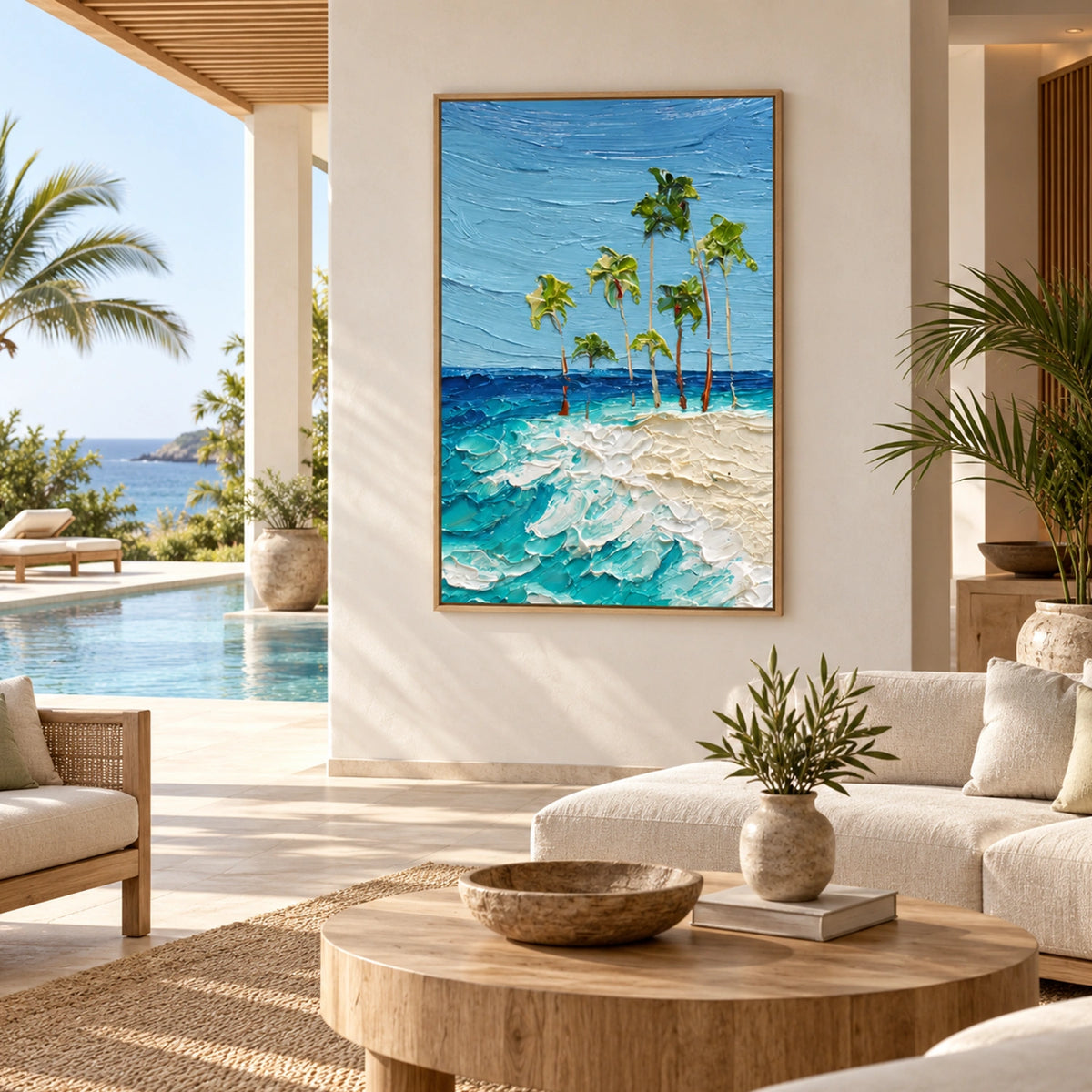 Sky And Ocean Abstract Wall Art #SO453
