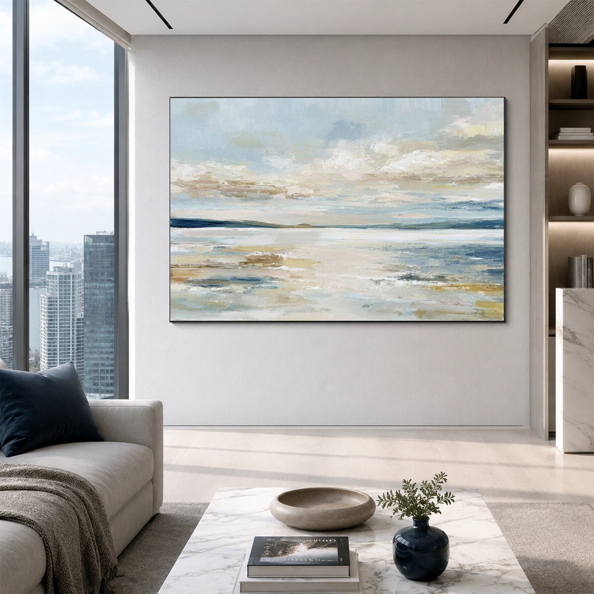 Sky And Ocean Abstract Wall Art #SO460