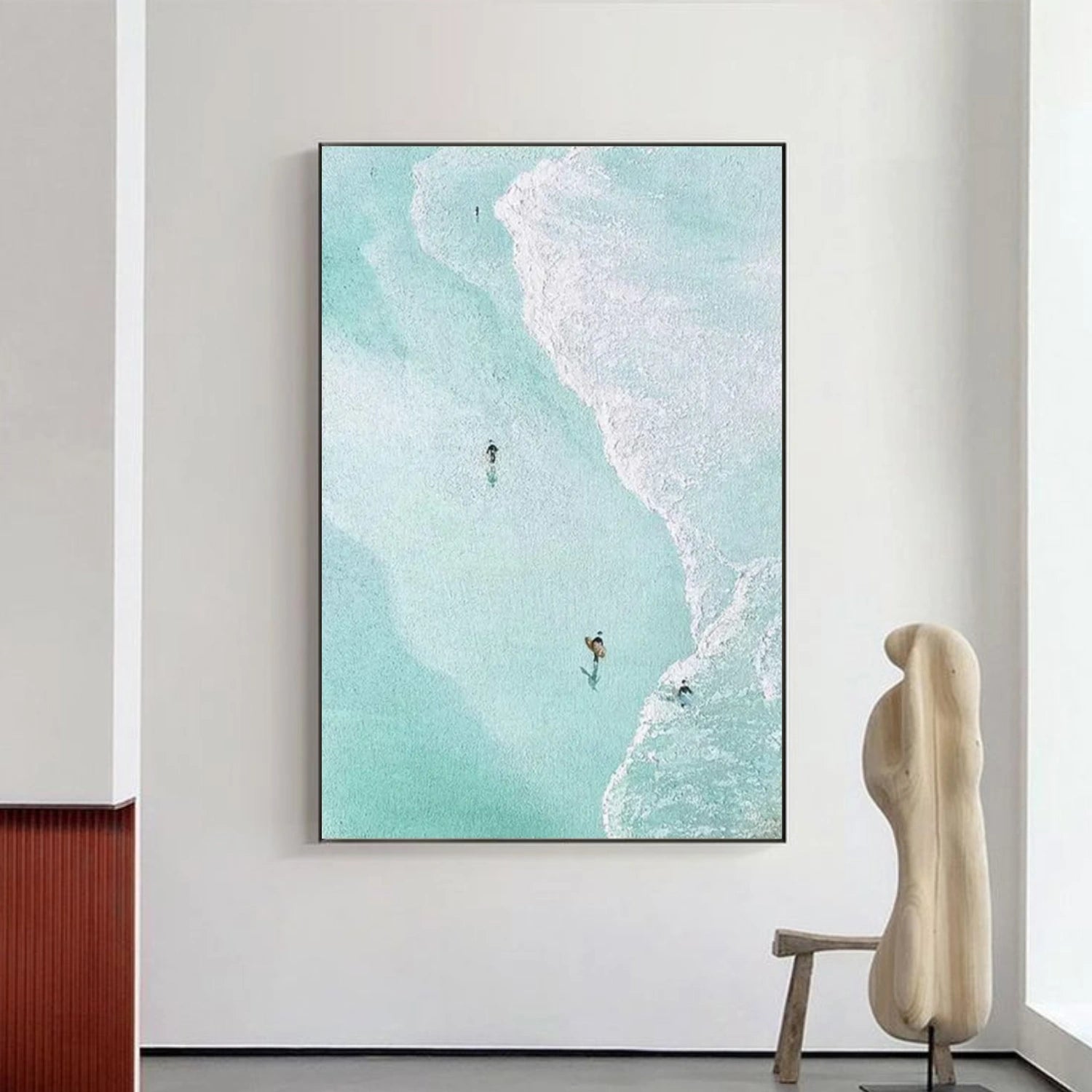 Sky And Ocean Abstract Textured Wall Art #SO295