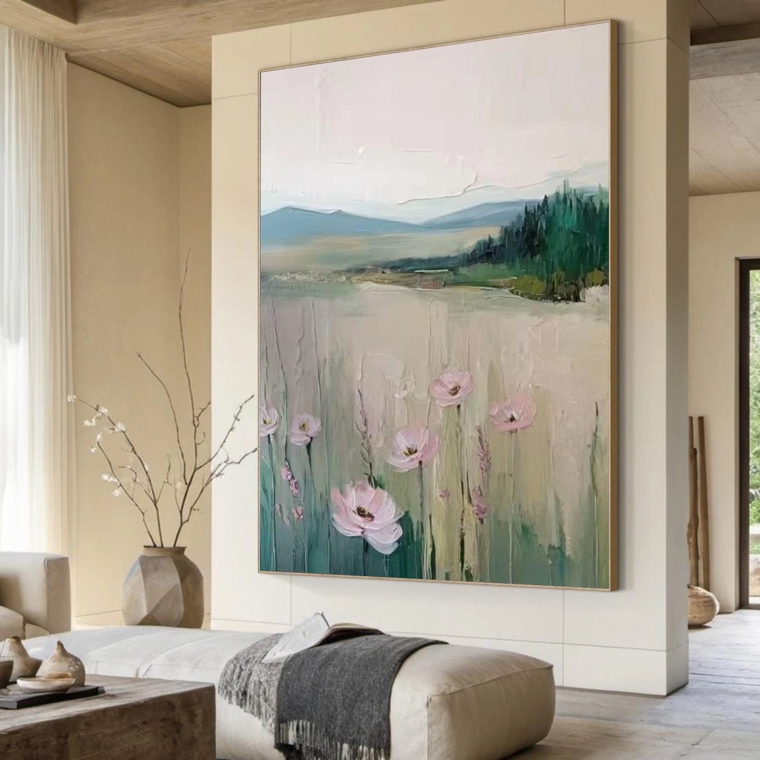 Tree And Flower Abstract Wall Art #TF173