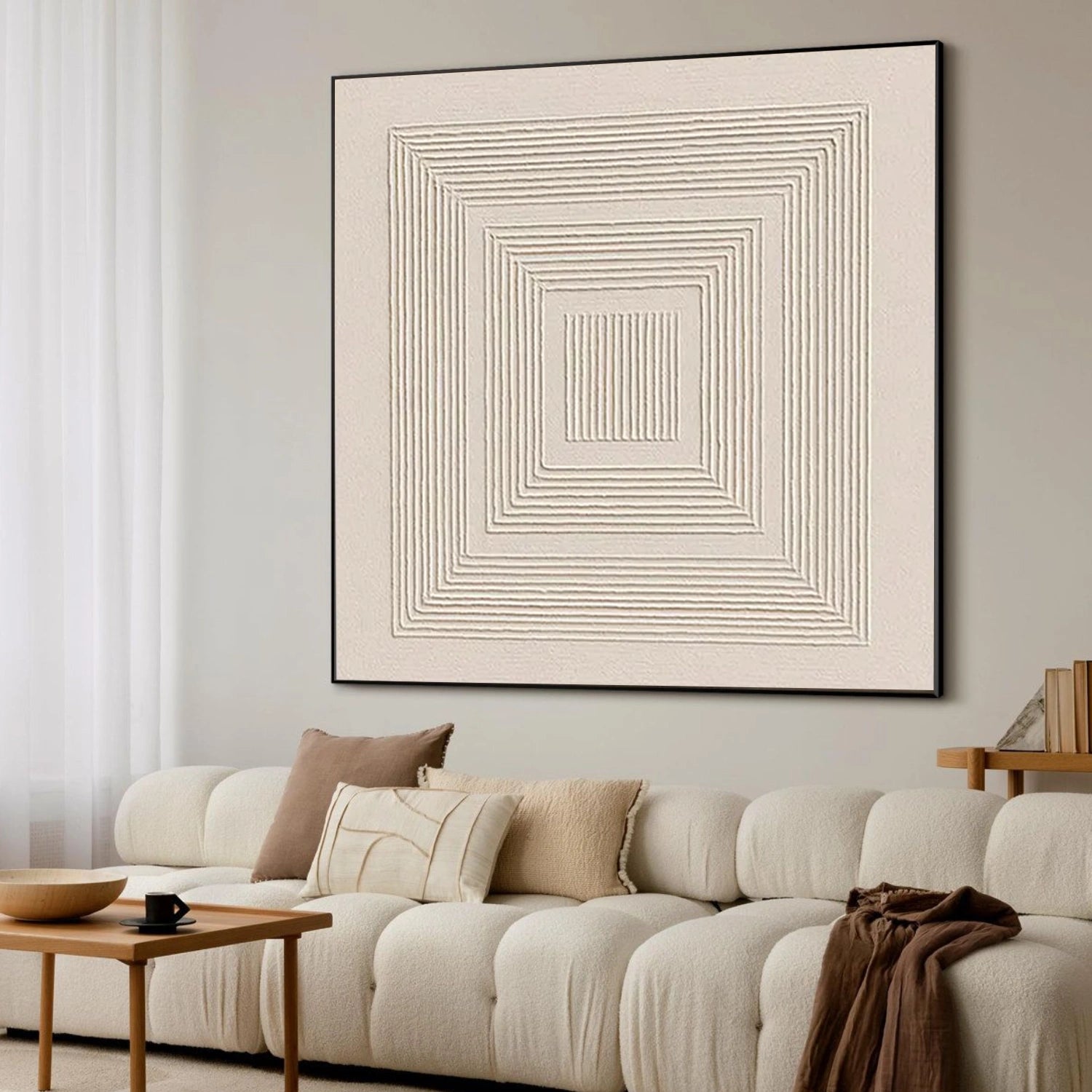 White Textured Minimalist Wall Art #WT243