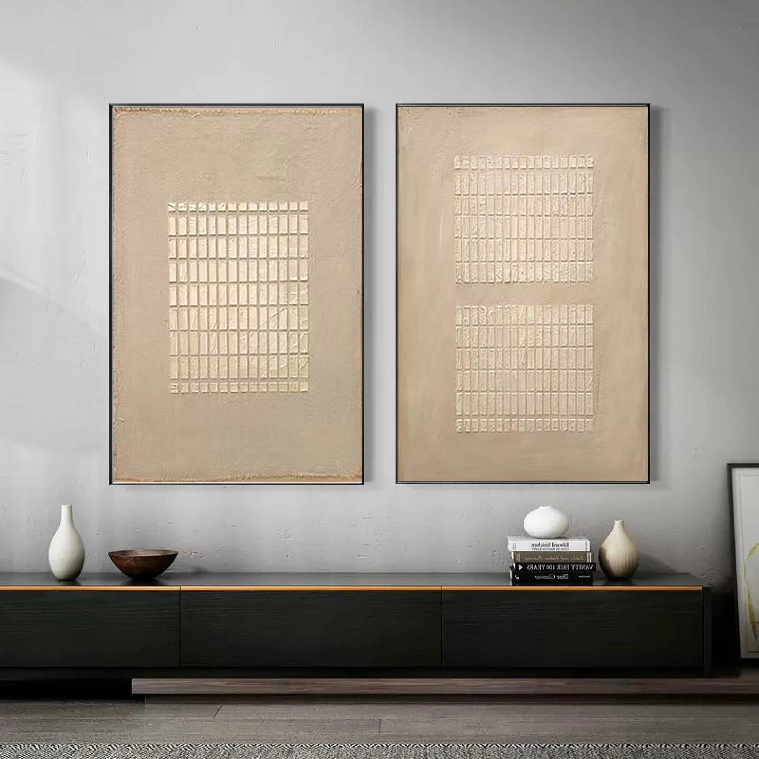 Wabi Sabi Abstract Wall Art Set of 2 #WA079