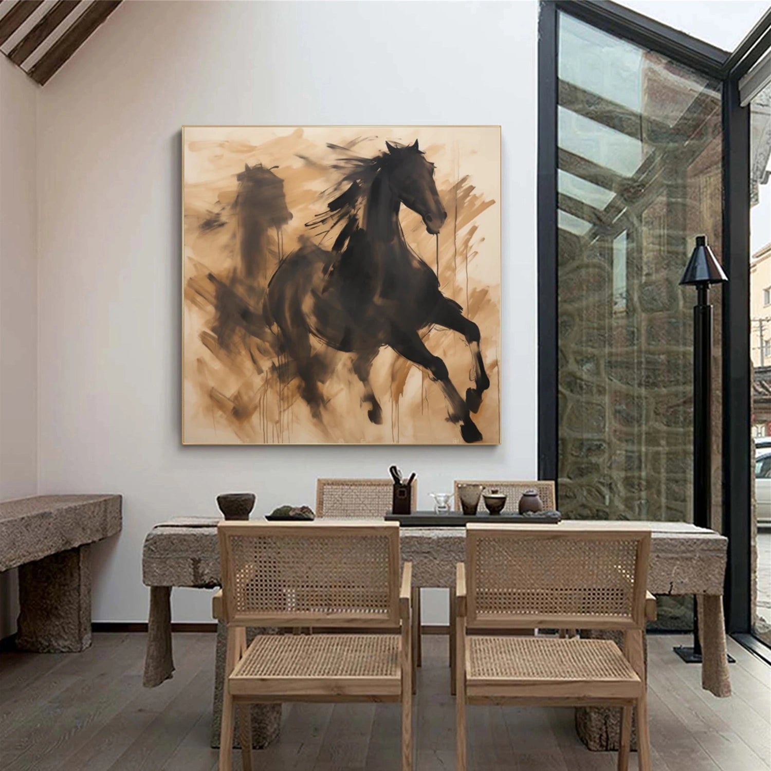 Abstract Animal Art Horse Wall Art #AT028