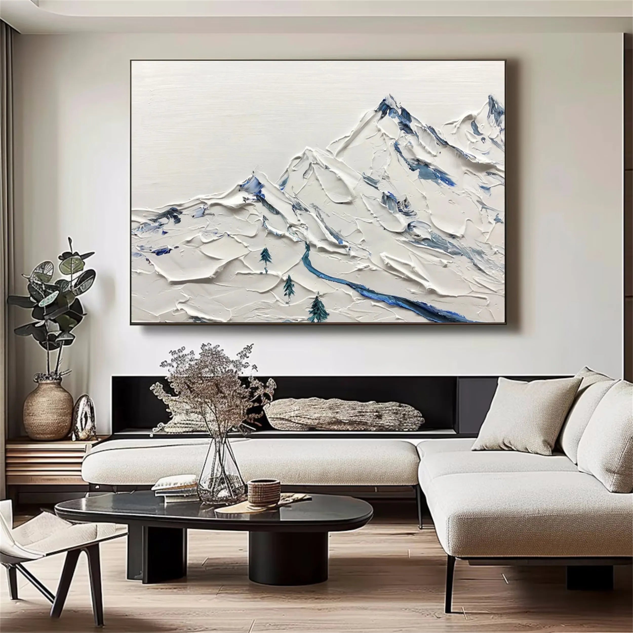 White Textured Minimalist Wall Art #WT141
