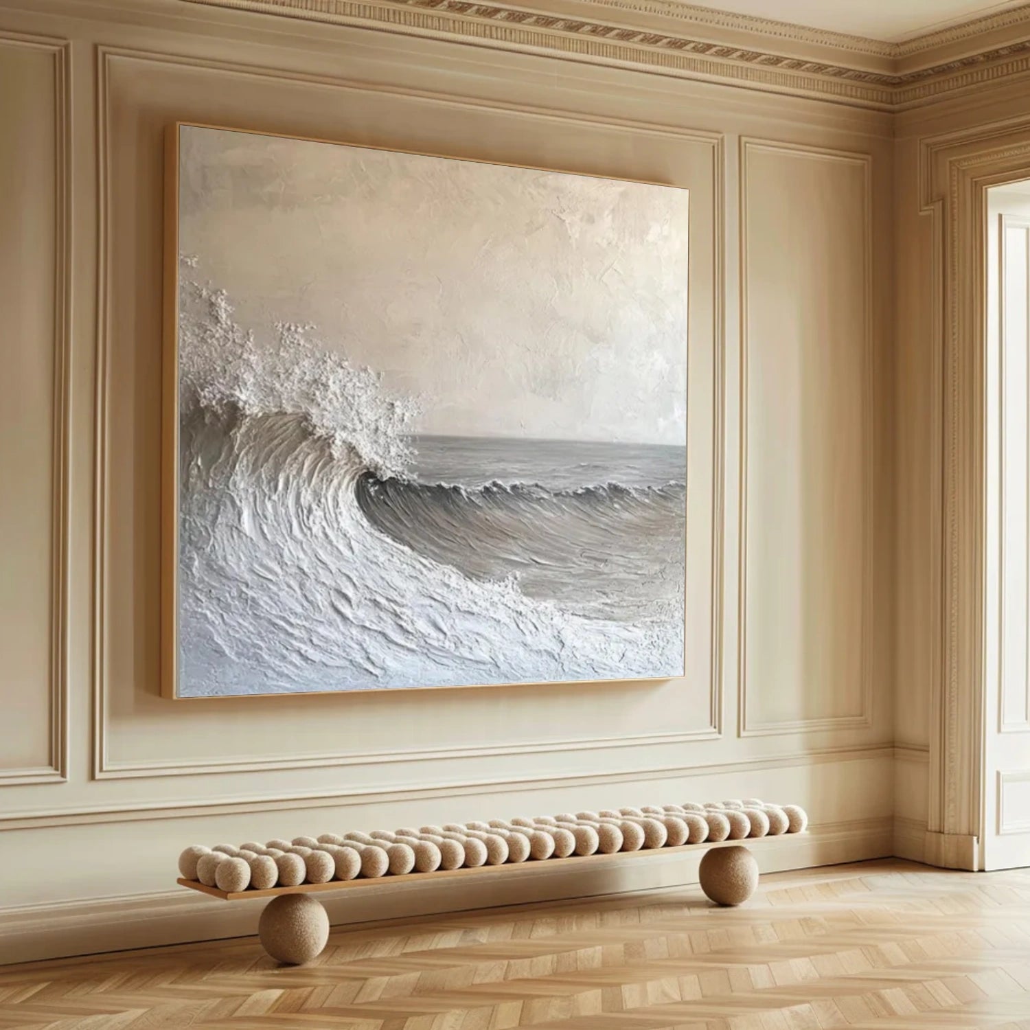Sky And Ocean Abstract Textured Wall Art #SO320