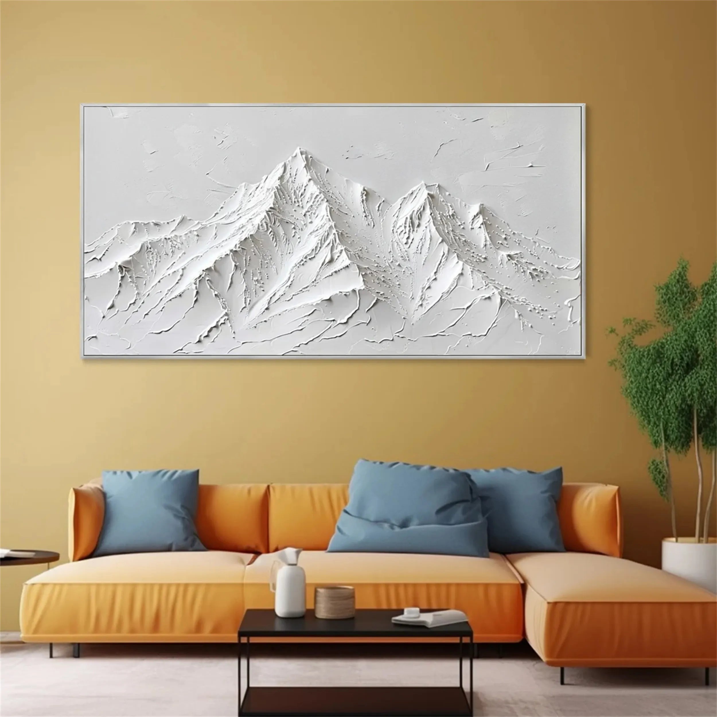 White Textured Minimalist Wall Art #WT140