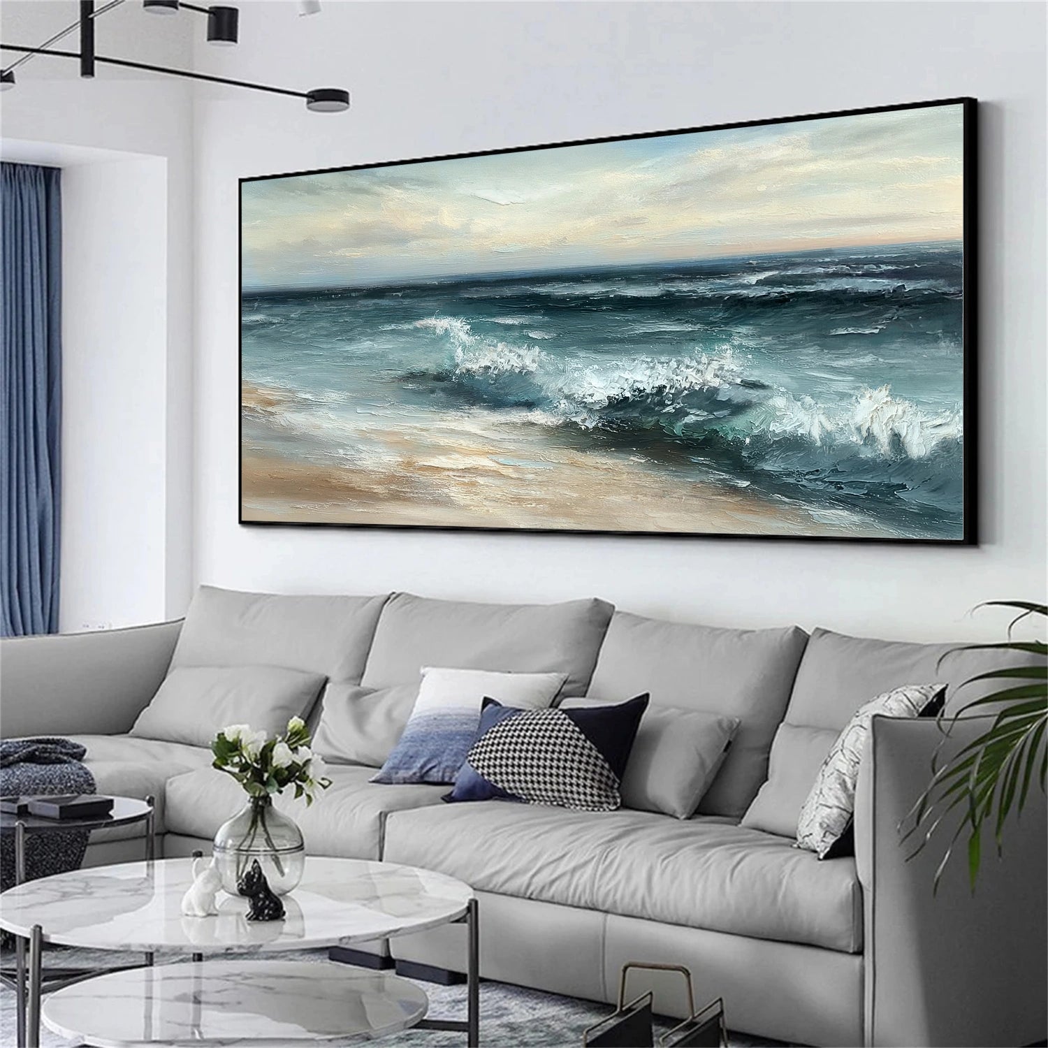Sky And Ocean Abstract Wall Art #SO323