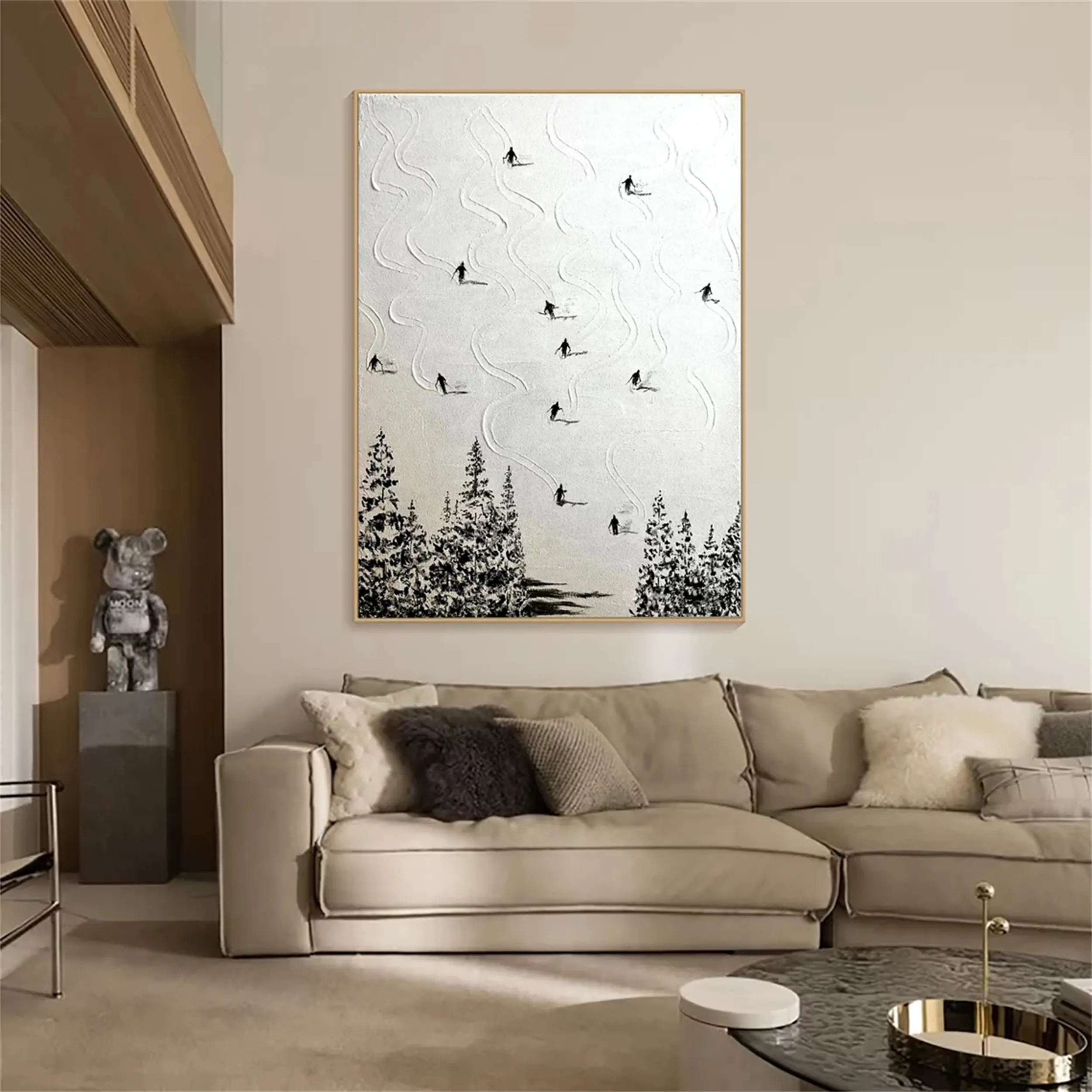 White Textured Minimalist Wall Art #WT153
