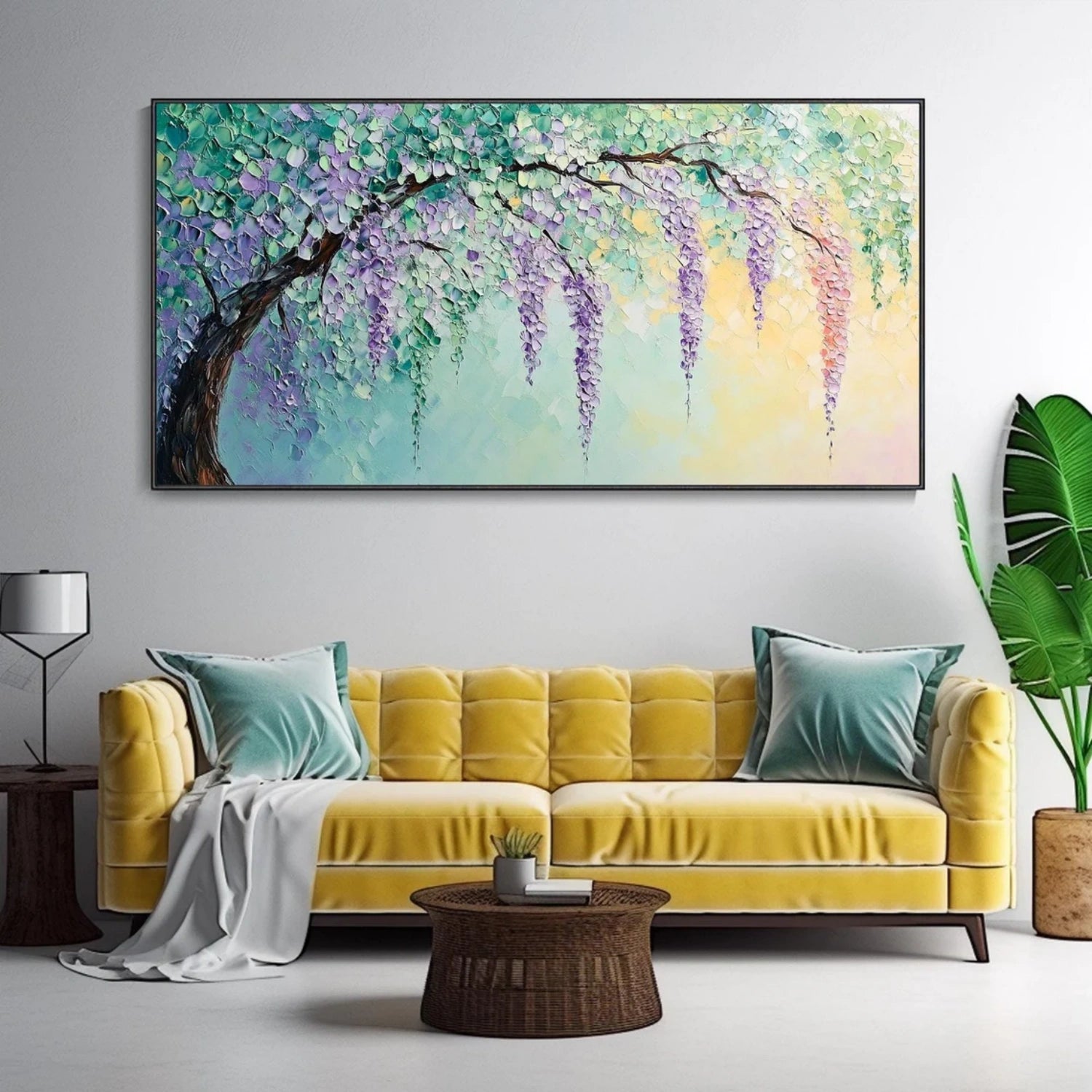 Colorful Tree And Flower Painting #TF084