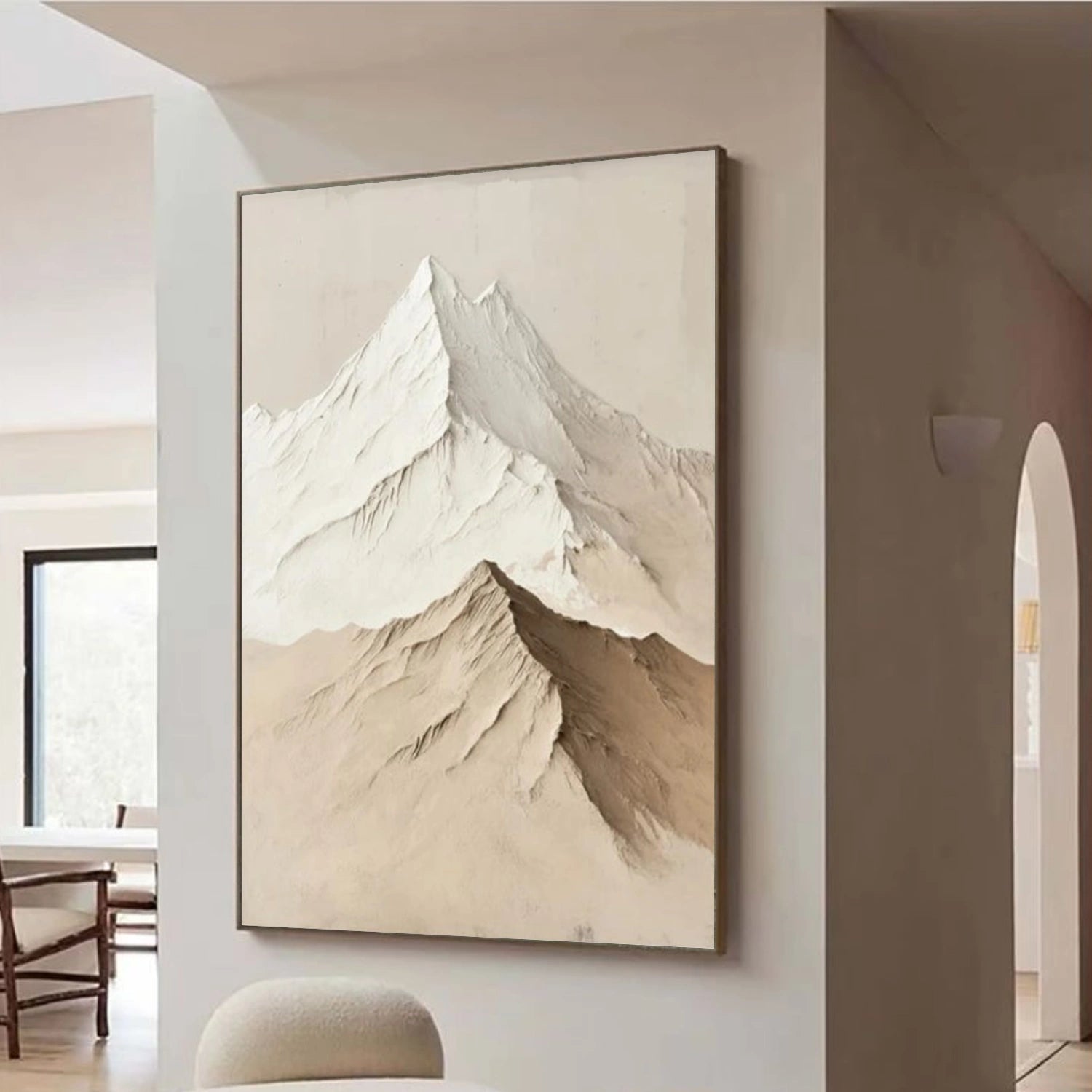Minimalist Mountain Textured Canvas Art #WT240