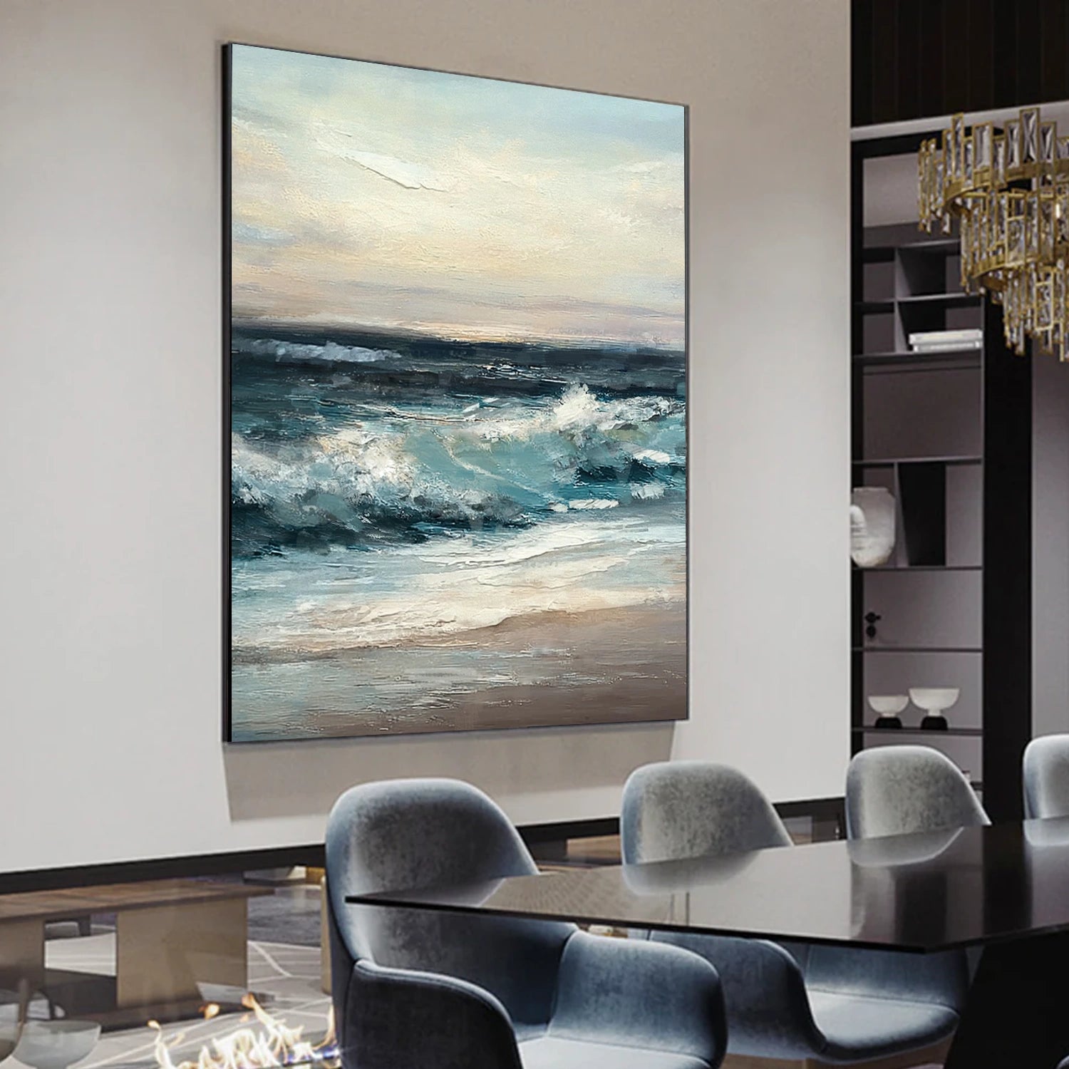 Sky And Ocean Abstract Wall Art #SO327