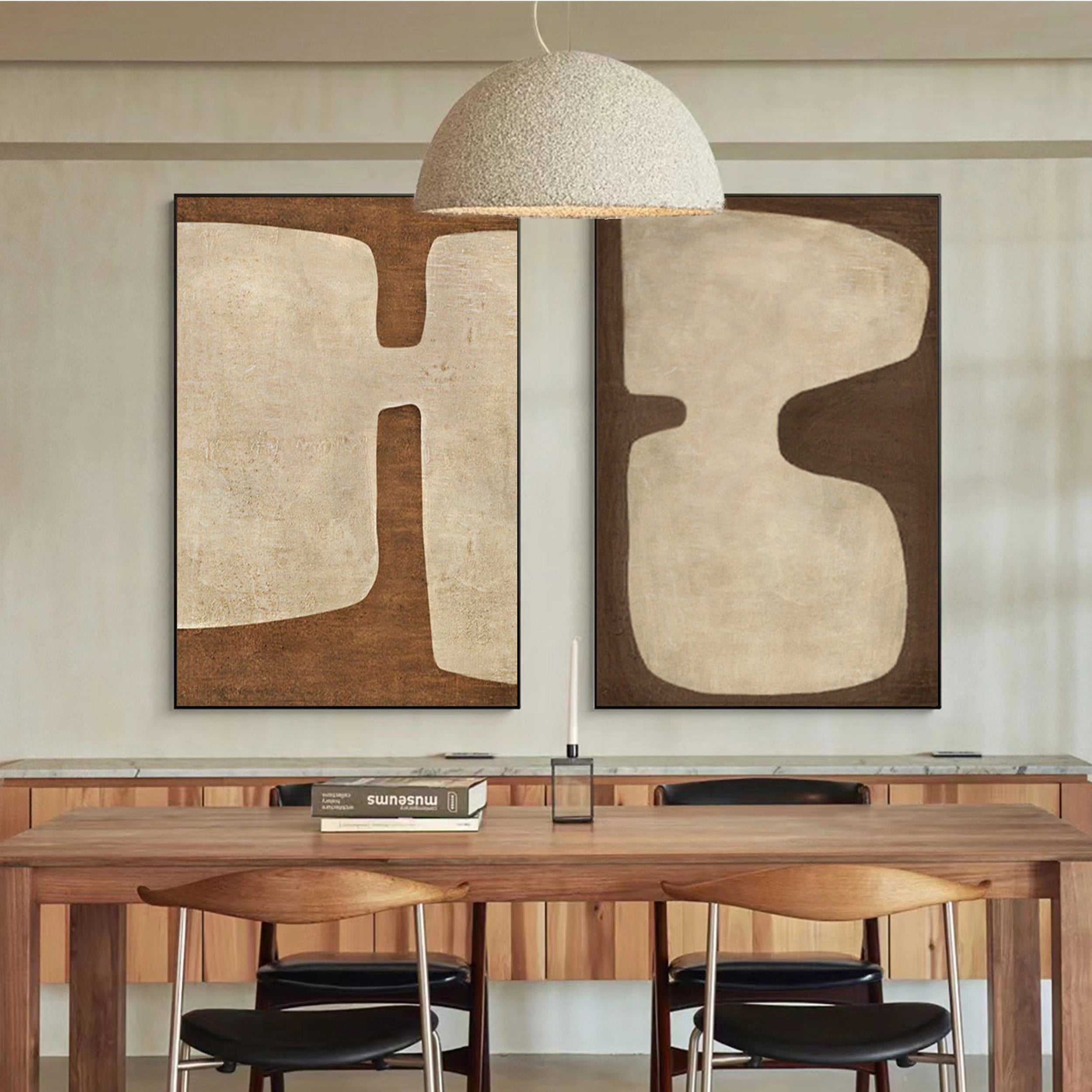 Wabi Sabi Abstract Wall Art Set of 2 #WA035