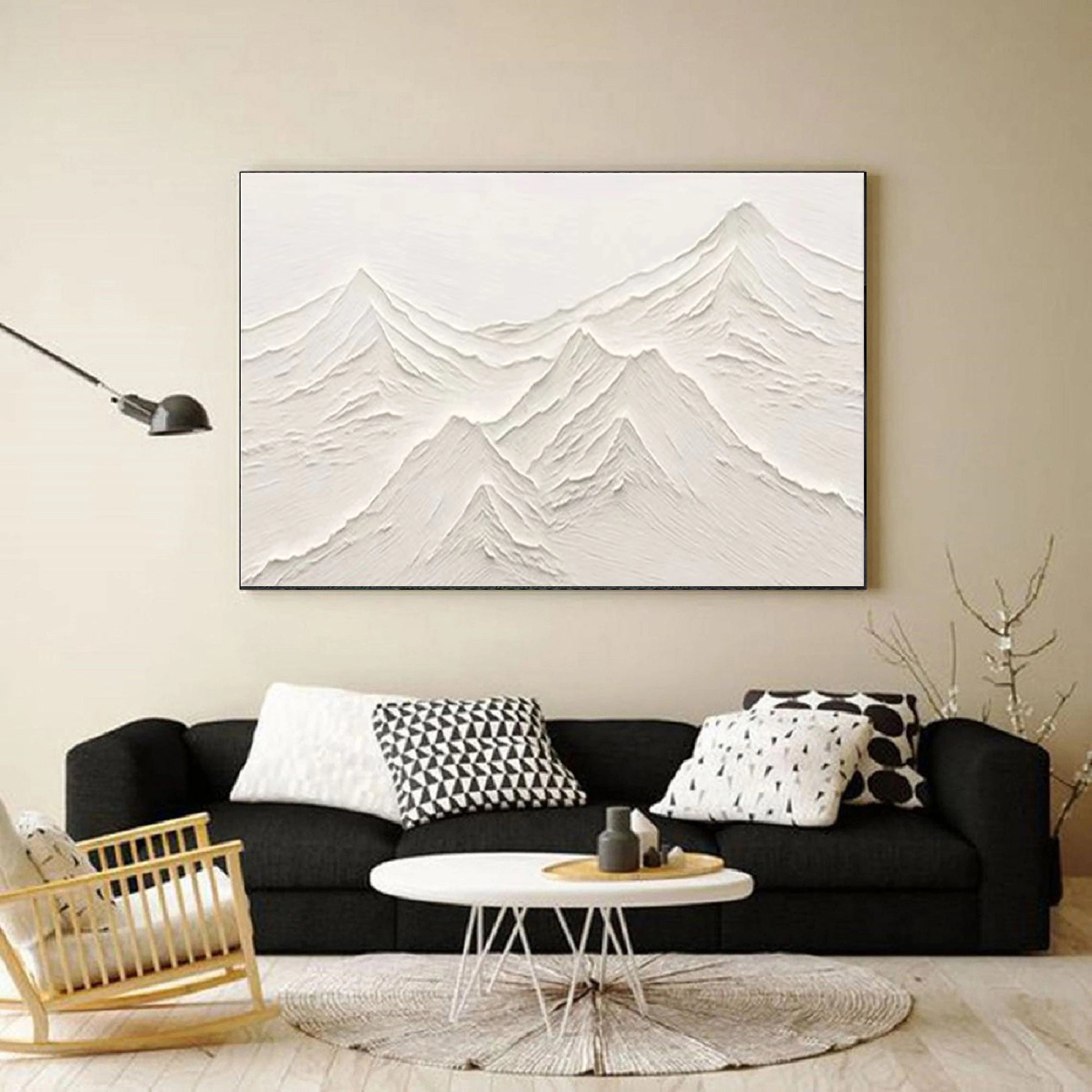 White Textured Minimalist Wall Art #WT055