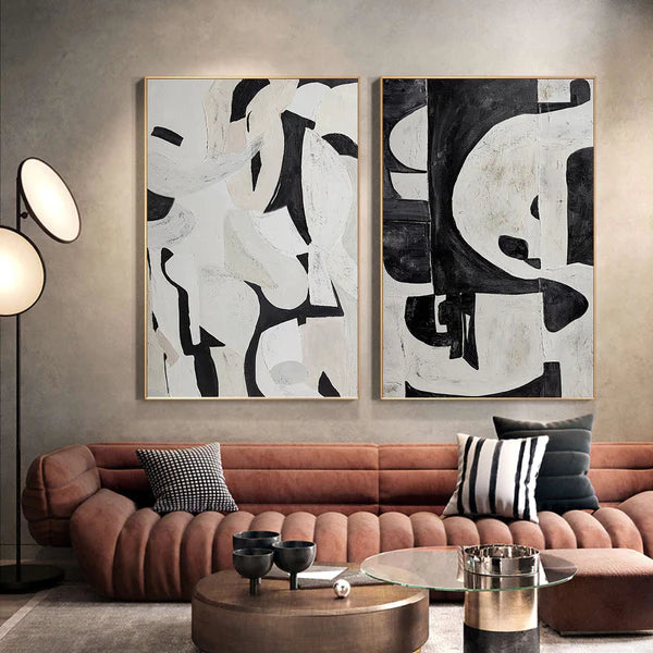 Wabi Sabi Abstract Wall Art Set of 2 #WA045
