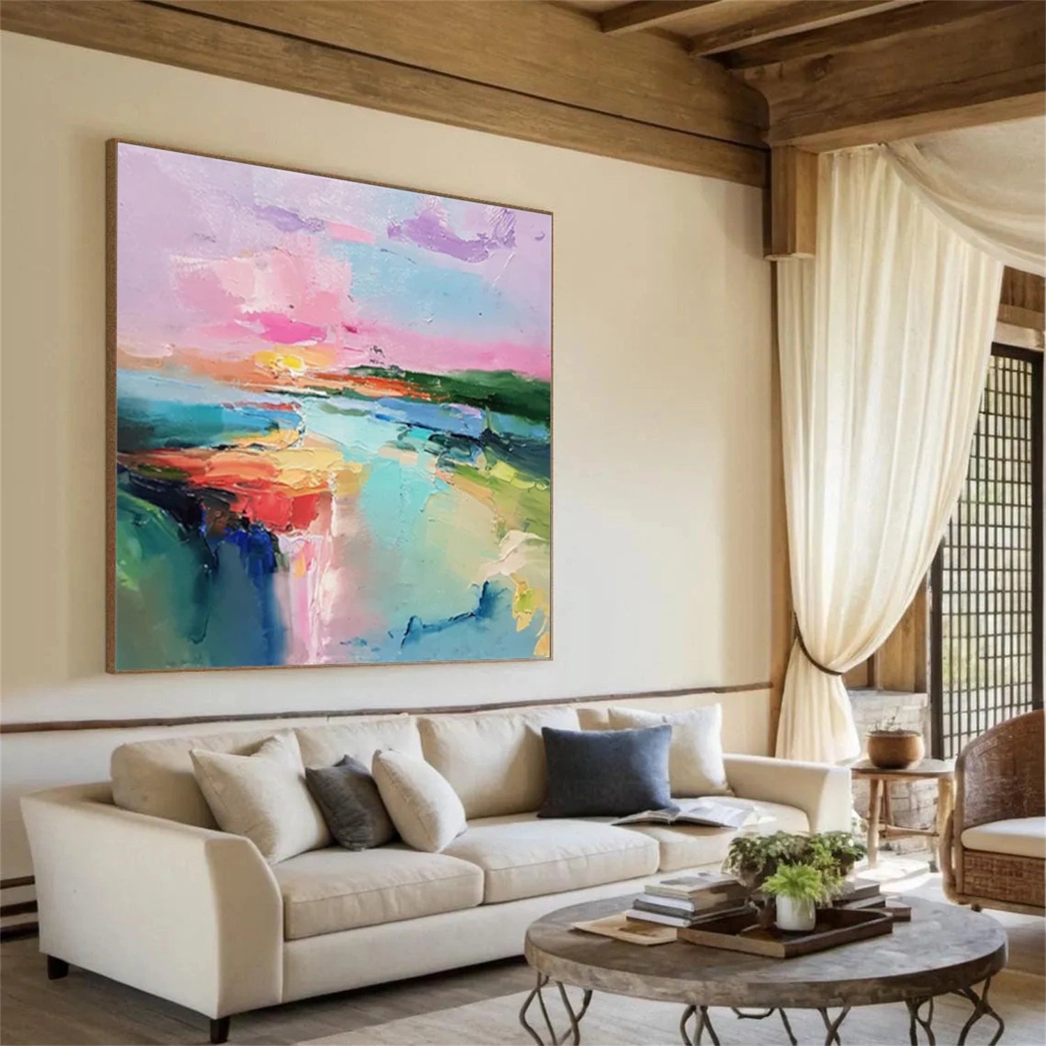 Colorful Abstract Textured Wall Art #AW106
