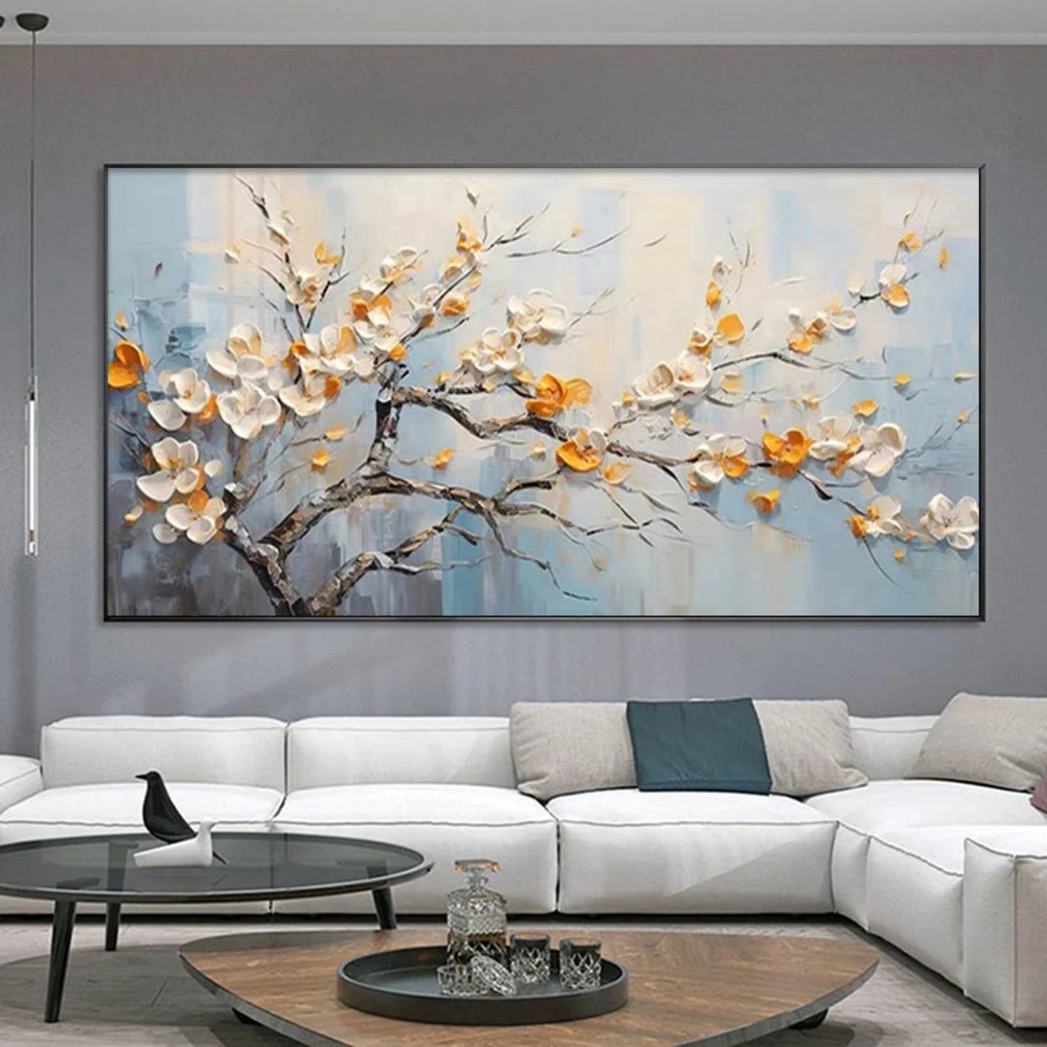Colorful Tree And Flower Painting #TF083