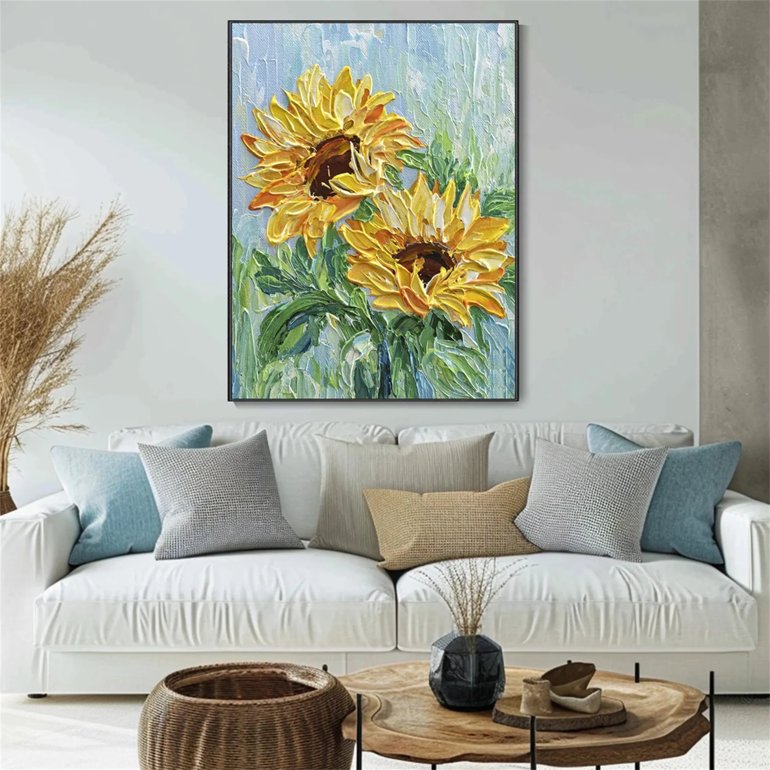 Colorful Tree And Flower Painting #TF059